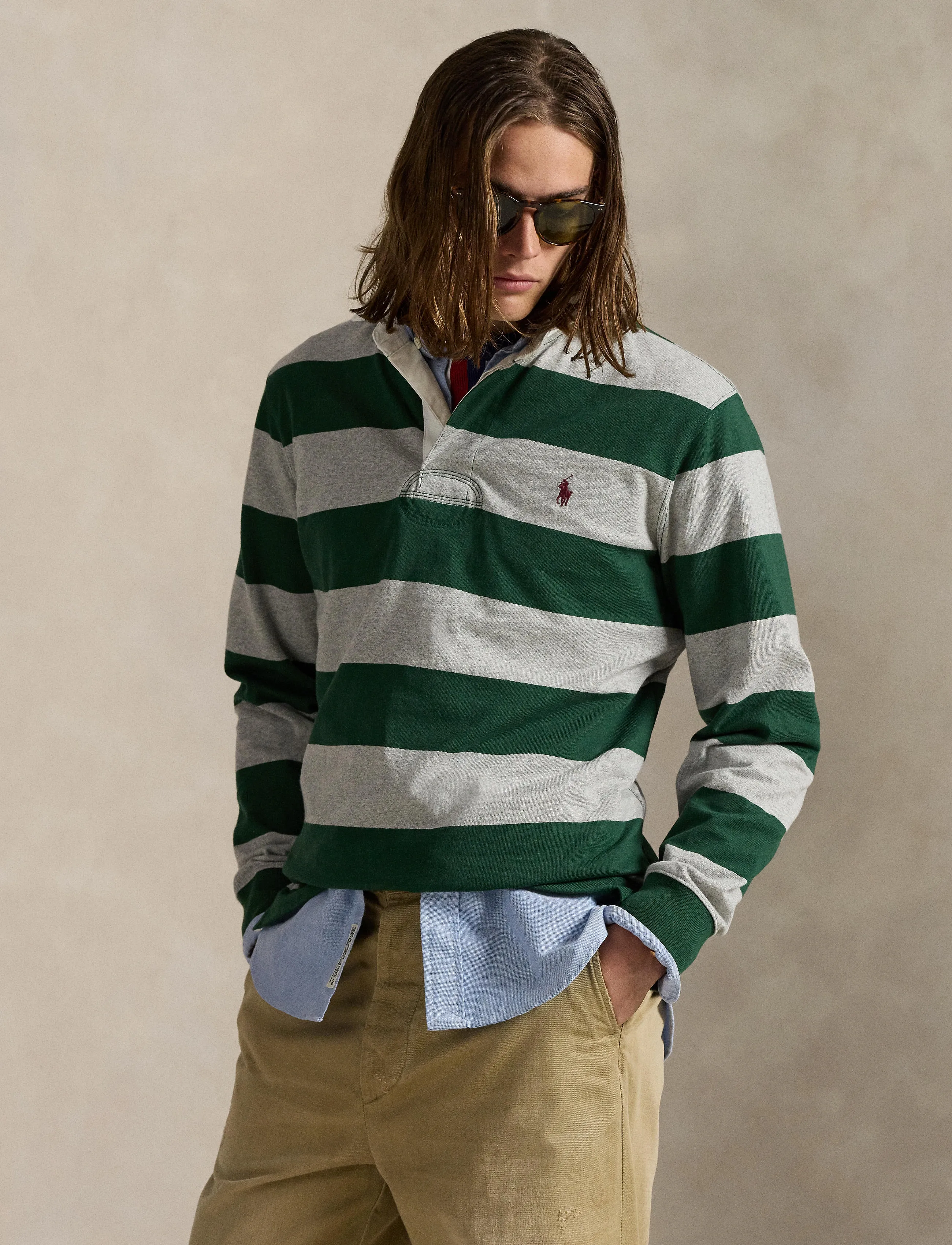 Polo Ralph Lauren - The Iconic Rugby Shirt - langærmede poloer - vintage pine/ando - 3