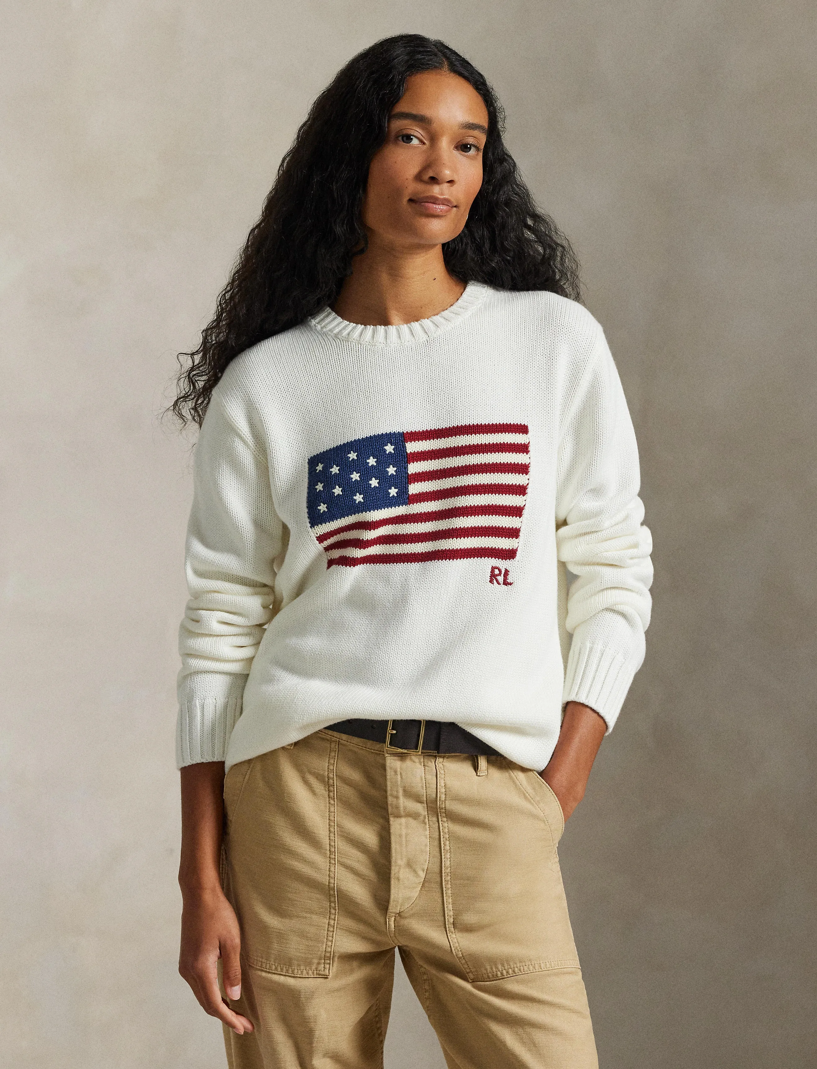 Polo Ralph Lauren The Iconic Flag Sweater stickade tröjor herr – bild 7