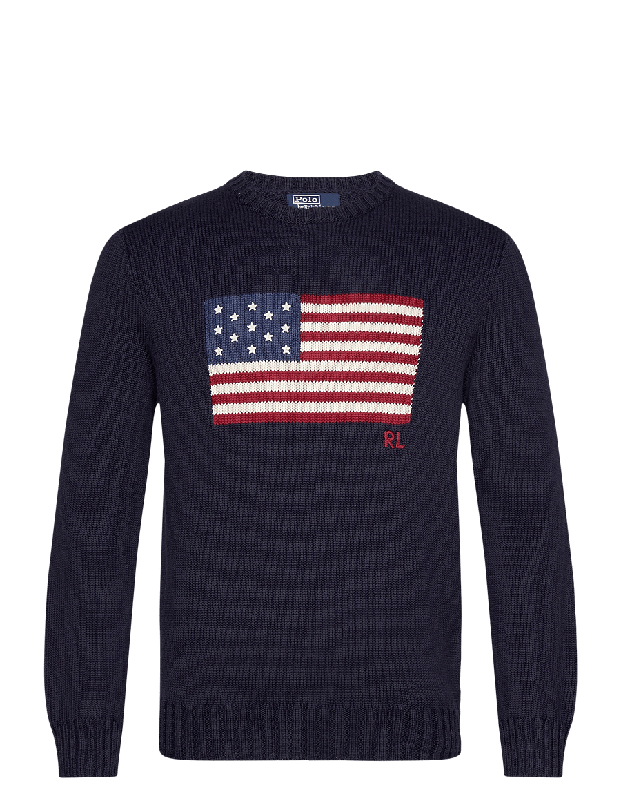 Polo Ralph Lauren - The Iconic Flag Sweater - rund hals - hunter navy - 1