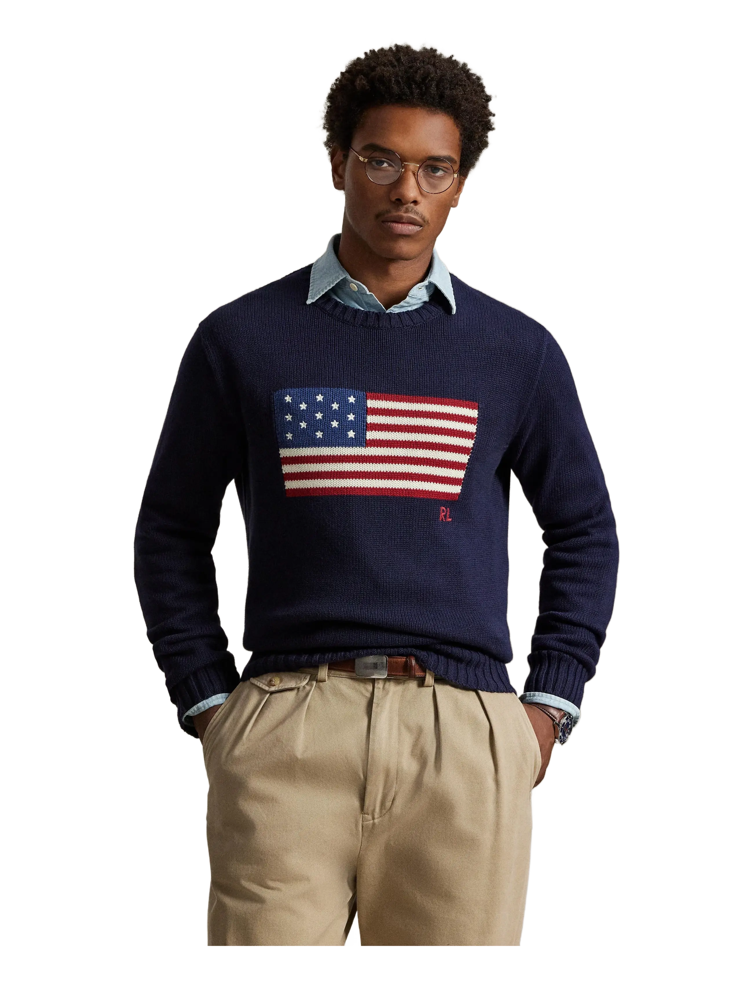 Polo Ralph Lauren - The Iconic Flag Sweater - pulls col rond - hunter navy - 2