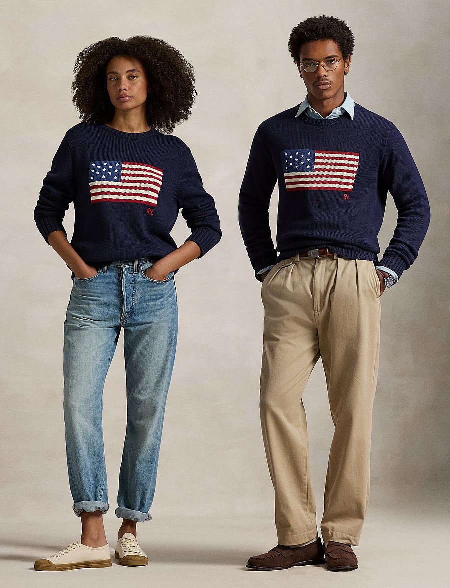Polo Ralph Lauren - The Iconic Flag Sweater - rund hals - hunter navy - 0