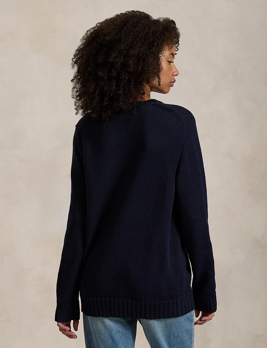 Polo Ralph Lauren - The Iconic Flag Sweater - rund hals - hunter navy - 3