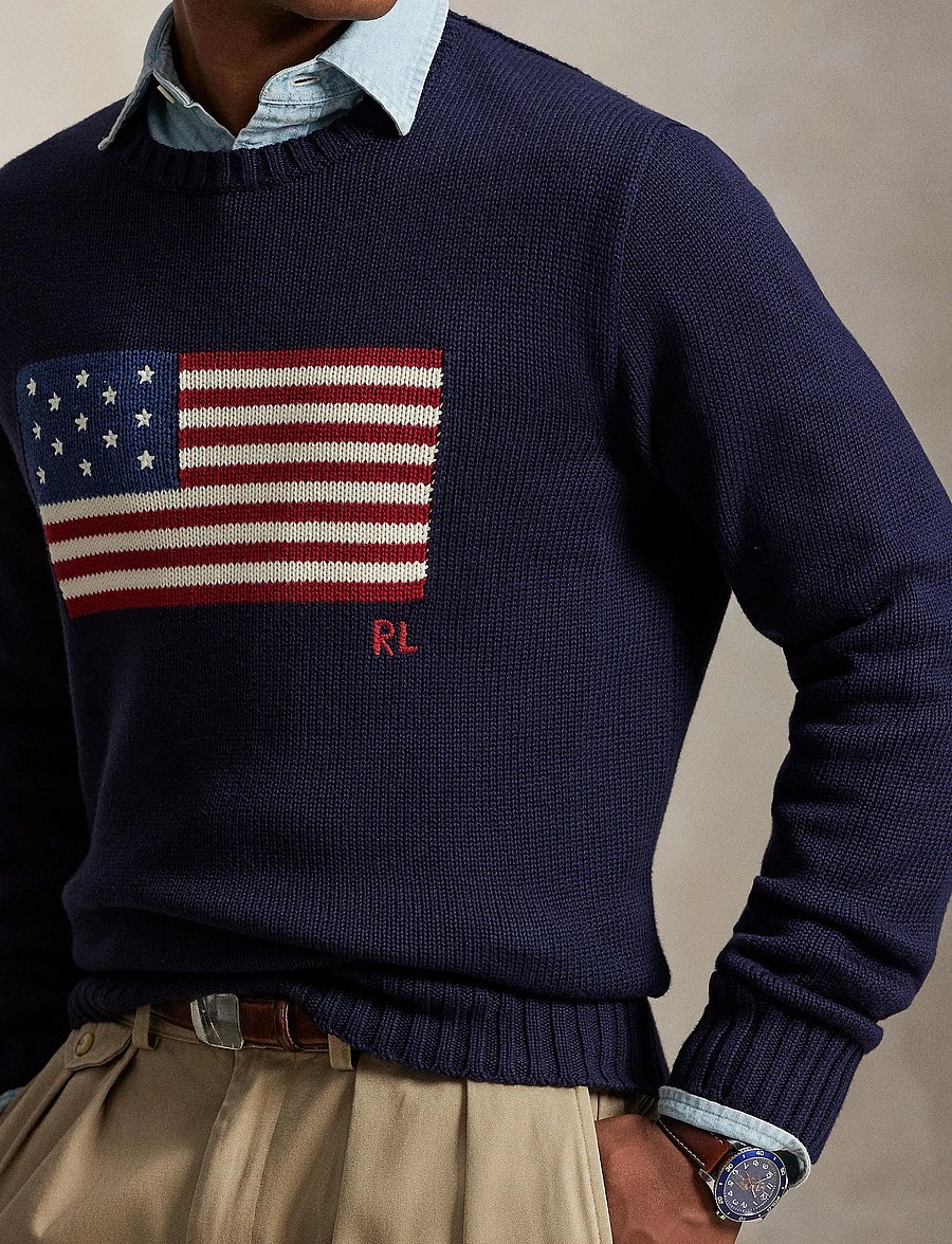 Polo Ralph Lauren - The Iconic Flag Sweater - rund hals - hunter navy - 5