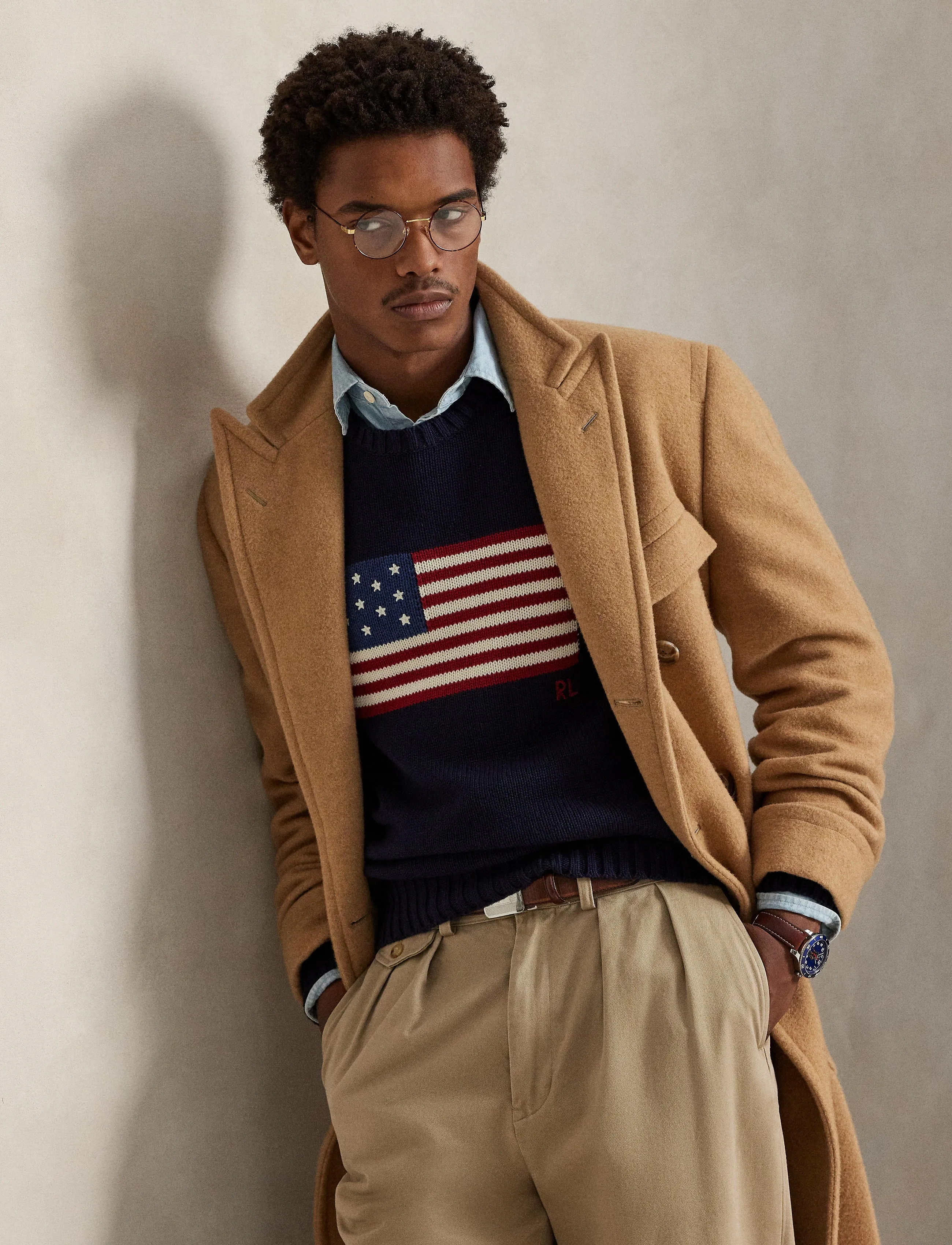Polo Ralph Lauren The Iconic Flag Sweater stickade tröjor herr – bild 7