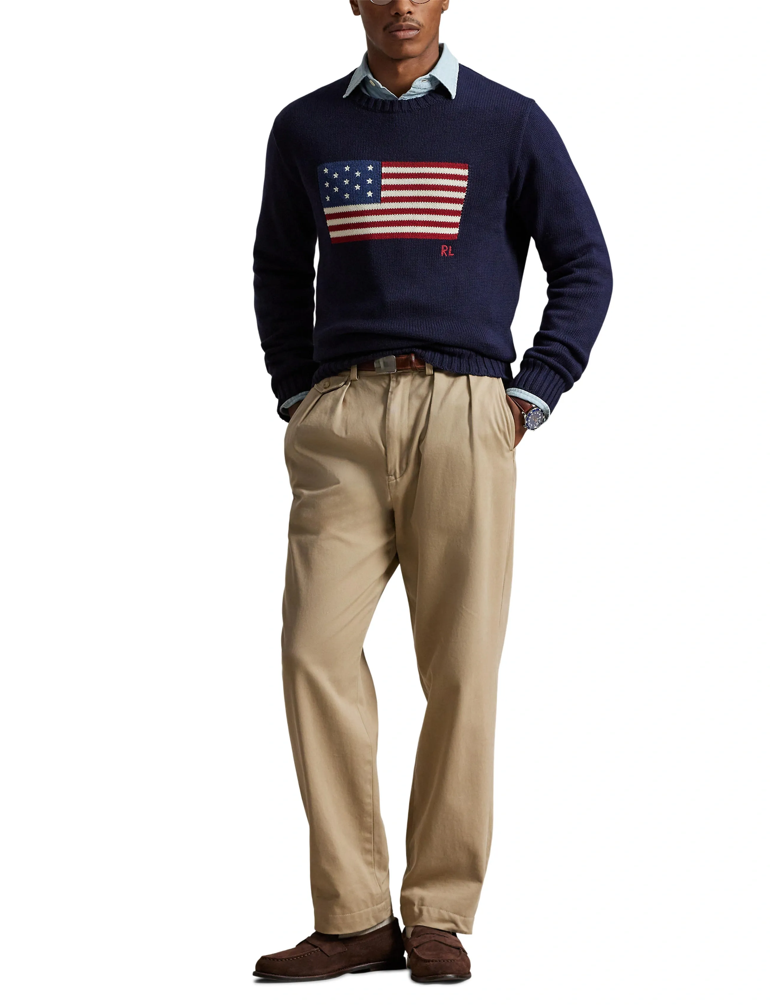 Polo Ralph Lauren The Iconic Flag Sweater stickade tröjor herr – bild 10