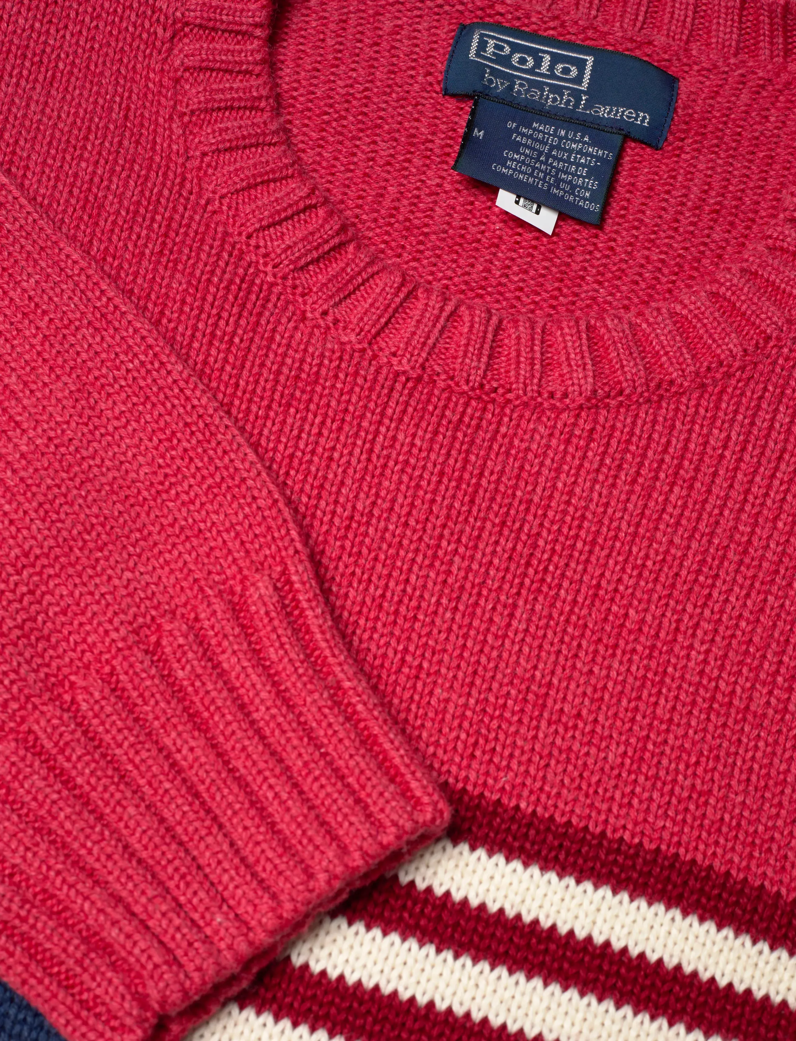 Polo Ralph Lauren - The Iconic Flag Sweater - rundhals - red topaz hthr - 2