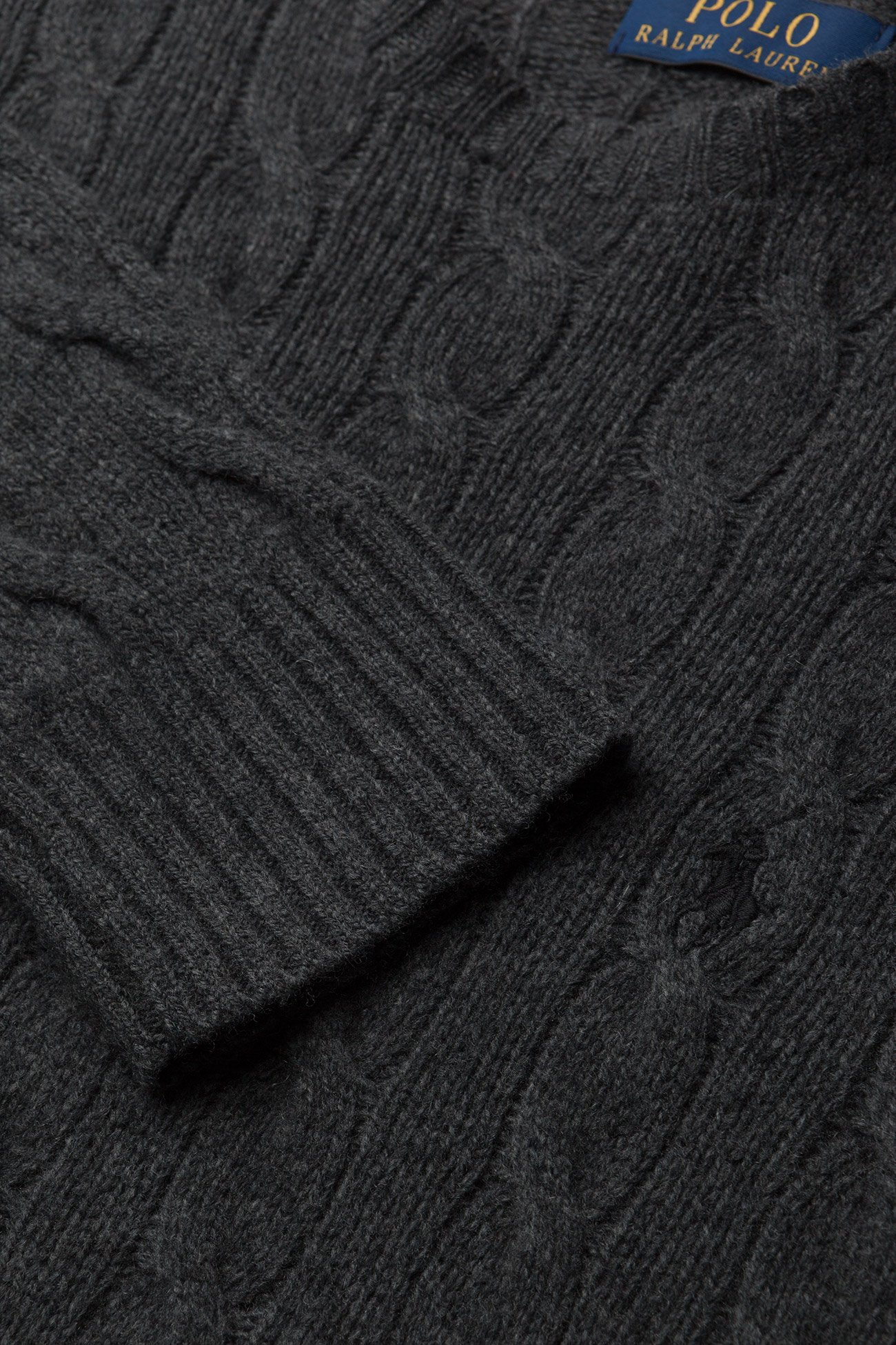 Polo Ralph Lauren - Cable Wool-Cashmere Sweater - dark charcoal hea - 2