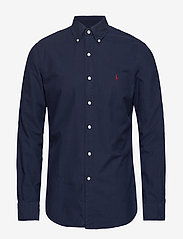 Slim Fit Garment-Dyed Oxford Shirt - RL NAVY