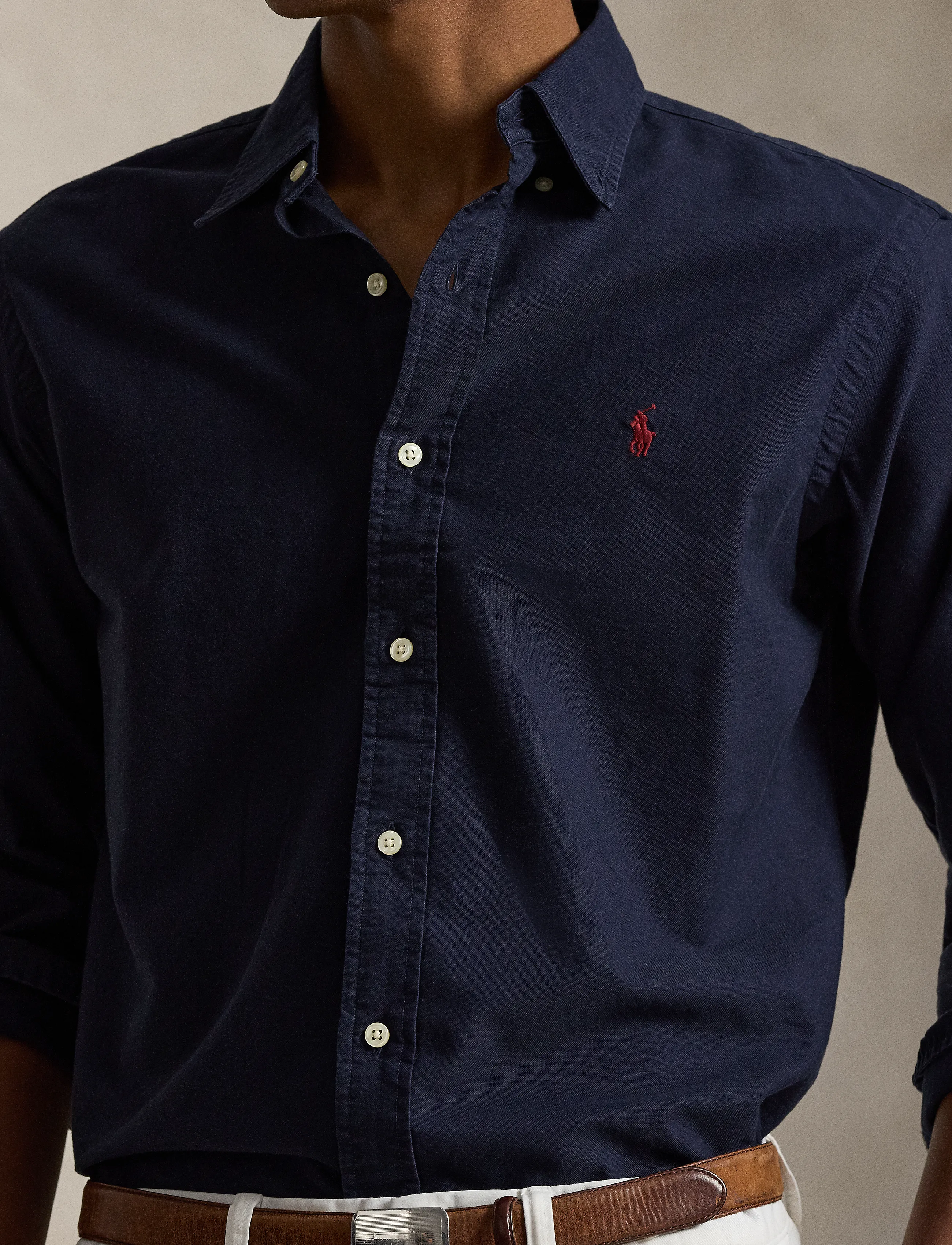 Polo Ralph Lauren - Slim Fit Garment-Dyed Oxford Shirt - oxford overhemden - rl navy - 4