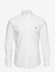Polo Ralph Lauren - Slim Fit Garment-Dyed Oxford Shirt - oxford overhemden - white - 0