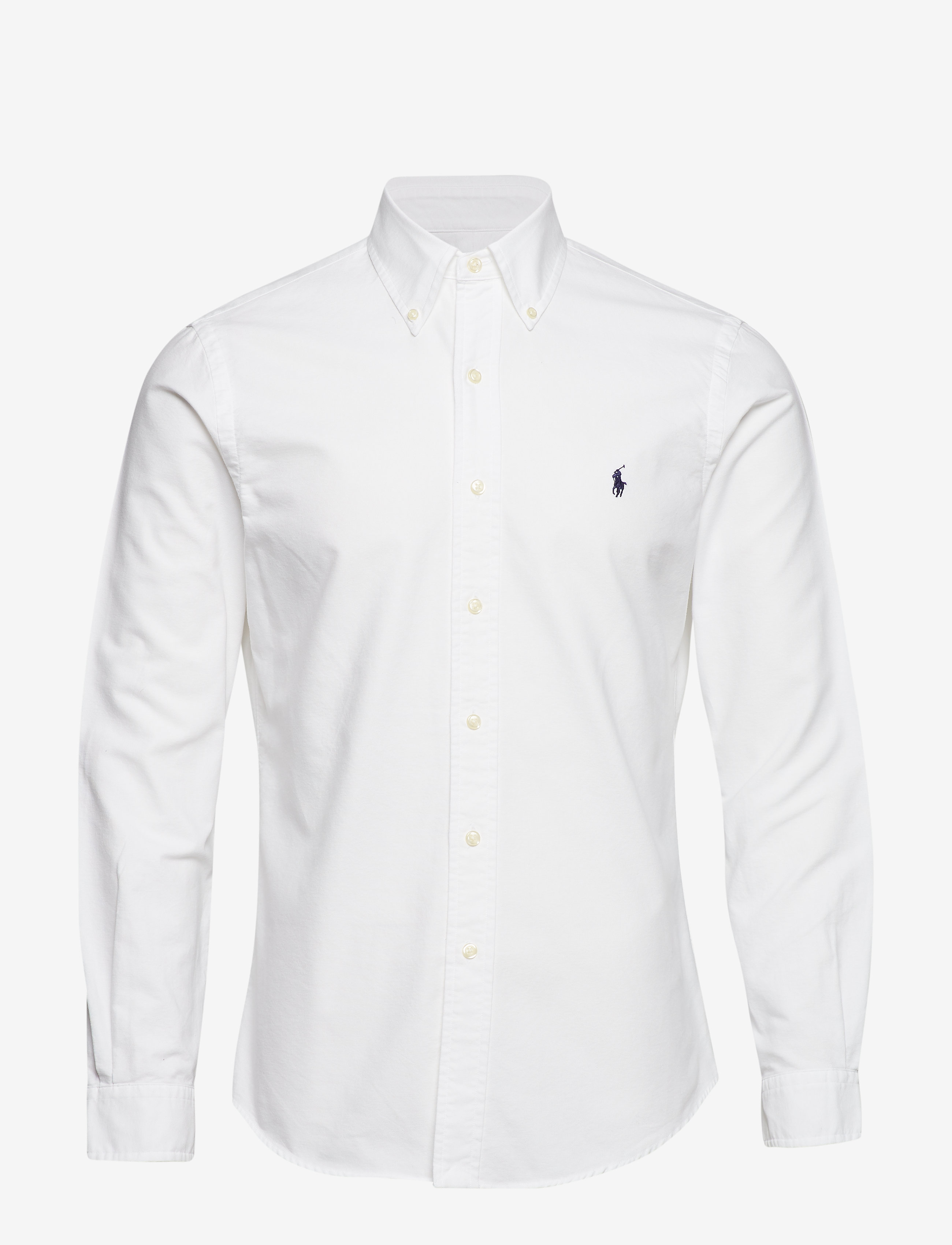 Polo Ralph Lauren Slim Fit Garment-Dyed Oxford Shirt - Preppy - WHITE / white