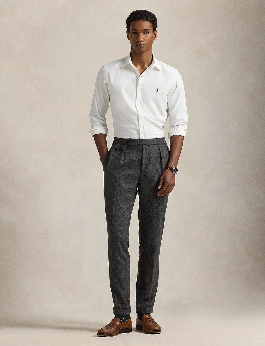 Polo Ralph Lauren - Slim Fit Garment-Dyed Oxford Shirt - oxford-skjortor - white - 4