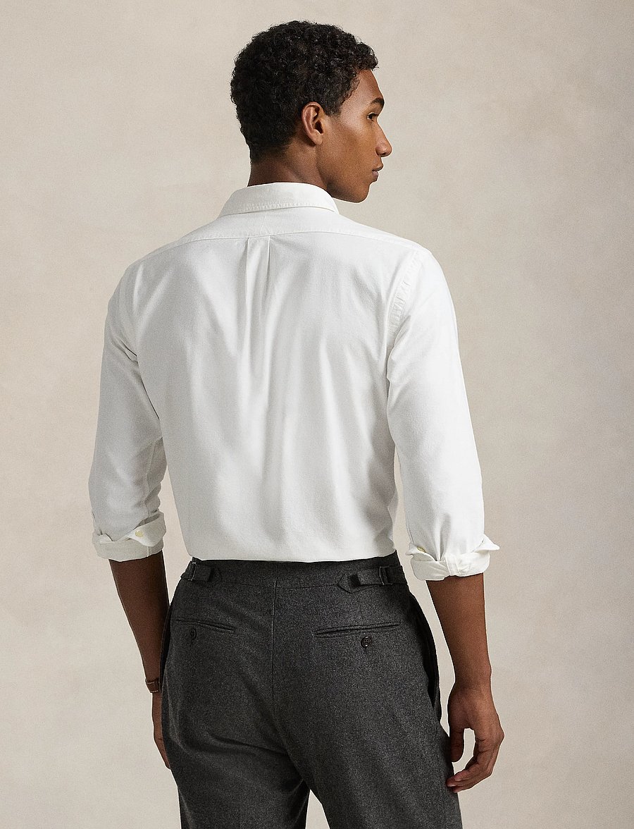 Polo Ralph Lauren - Slim Fit Garment-Dyed Oxford Shirt - oxford-skjortor - white - 5