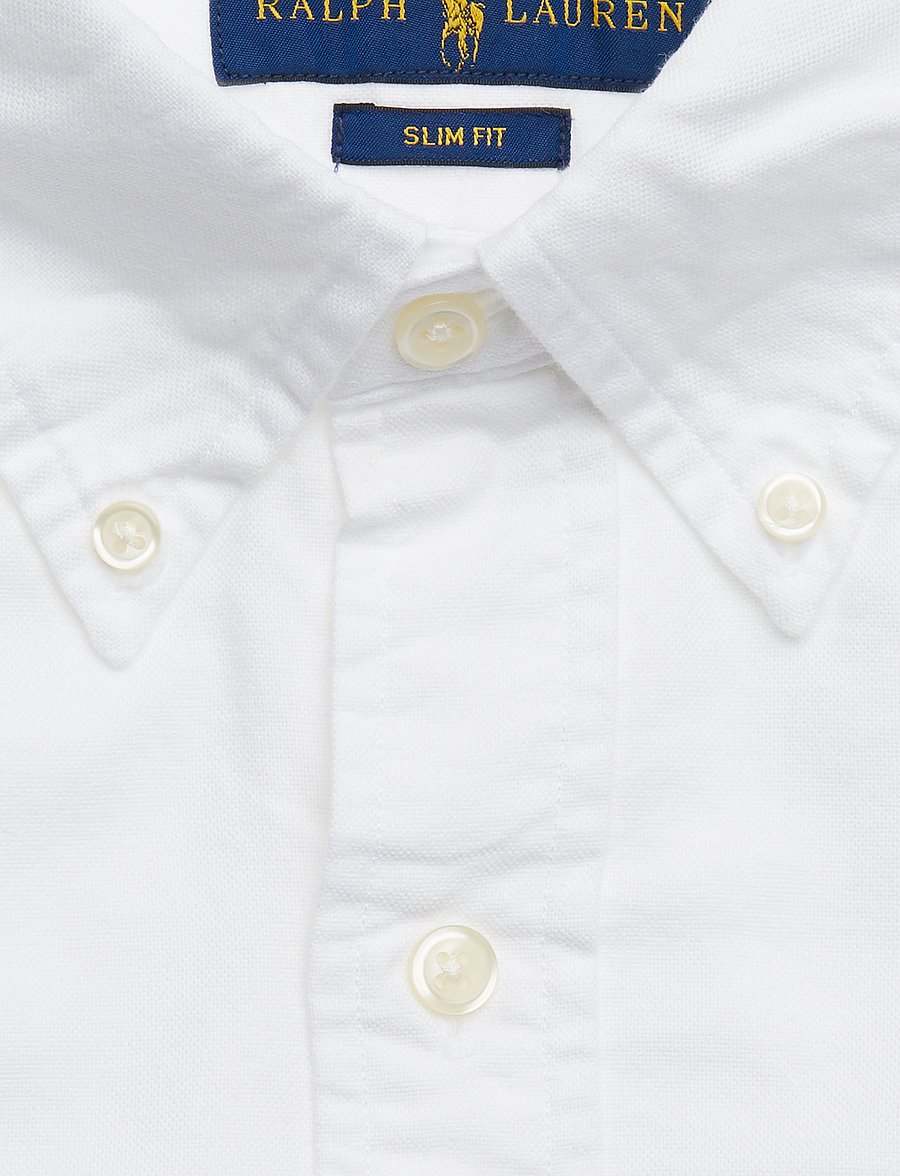 Polo Ralph Lauren - Slim Fit Garment-Dyed Oxford Shirt - oxford shirts - white - 3