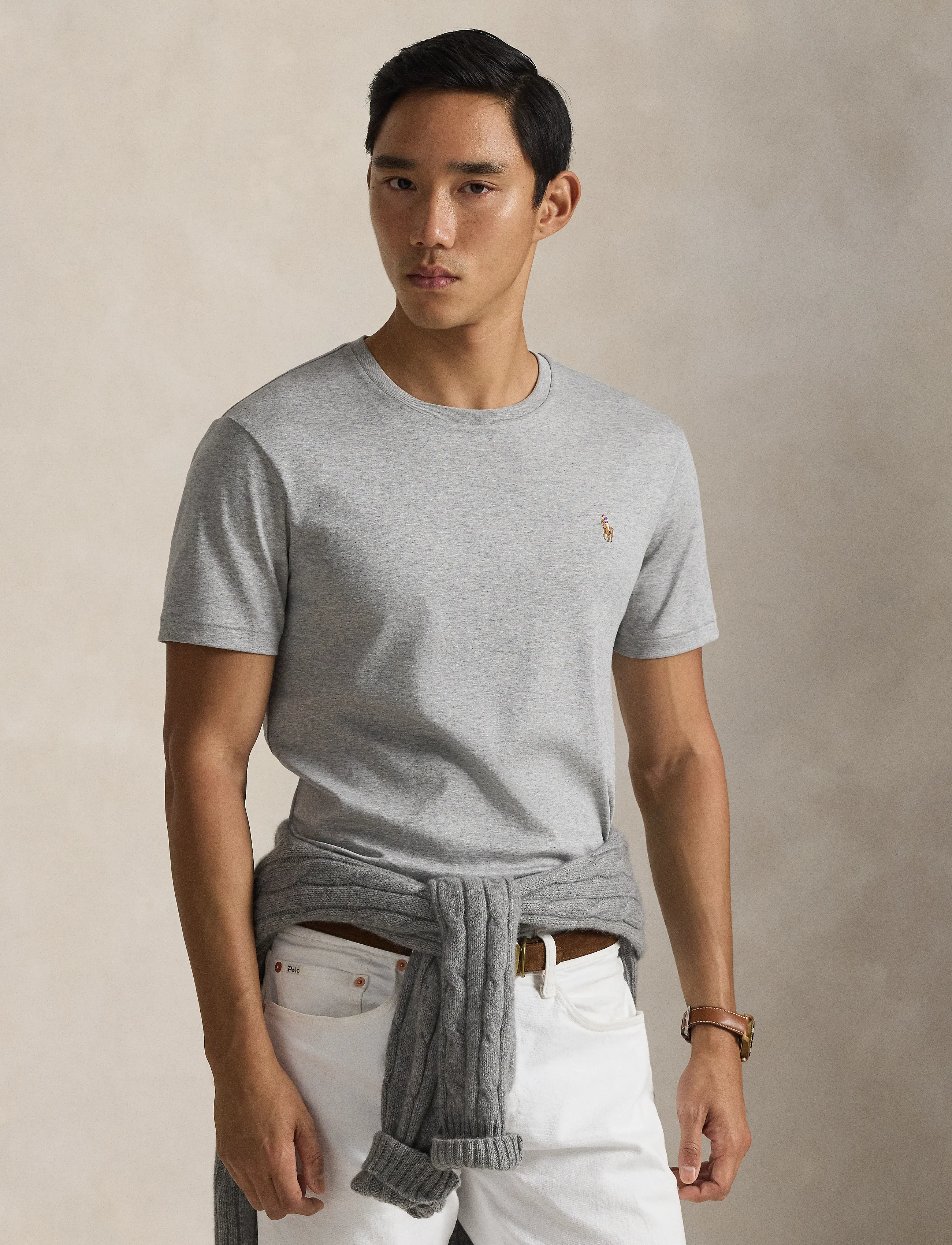 Polo Ralph Lauren - PIMA POLO-SSL-TSH - kortærmede t-shirts - andover heather - 5