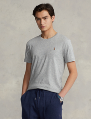Polo Ralph Lauren - Custom Slim Fit Soft Cotton T-Shirt - kortärmade t-shirts - andover heather - 0