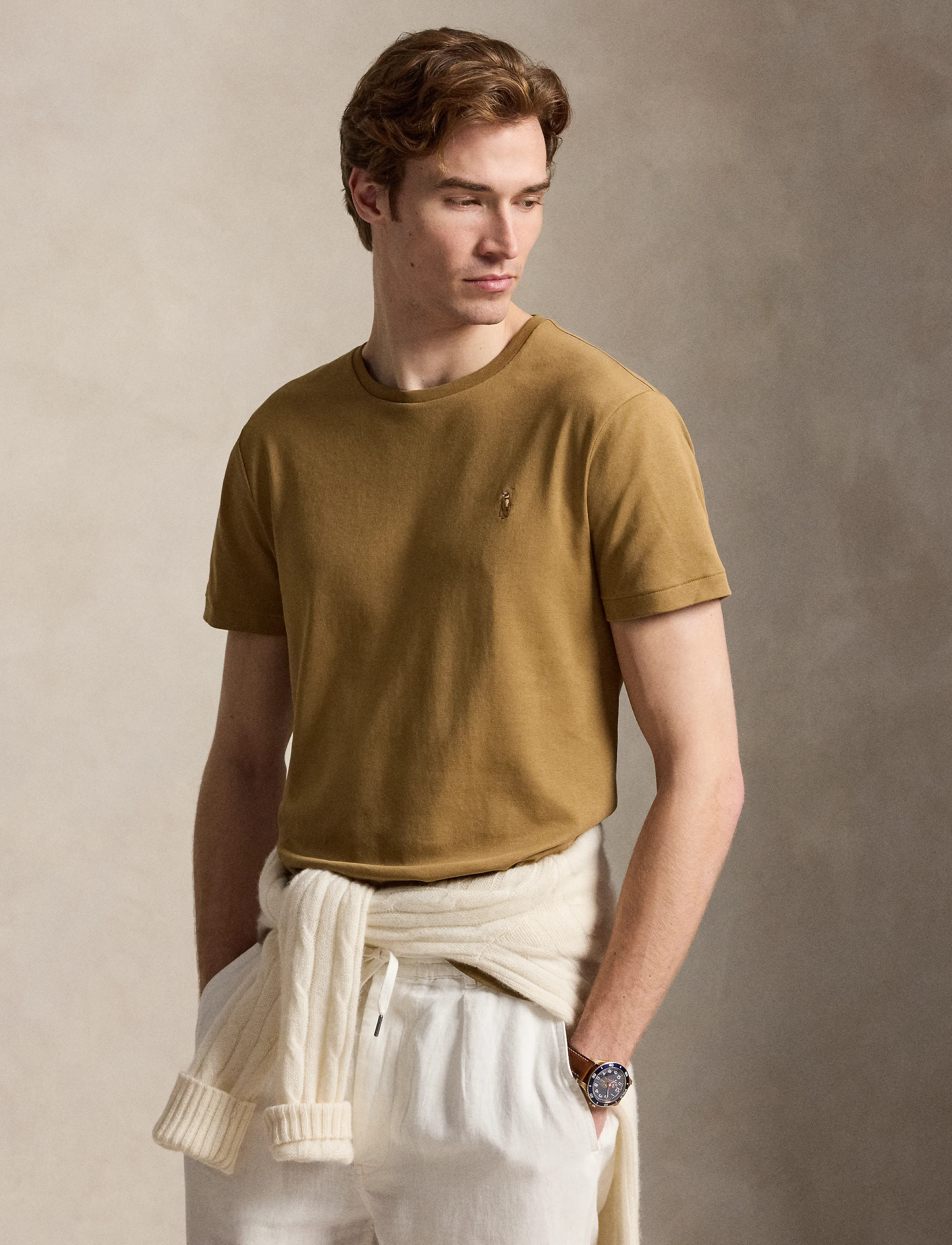 Polo Ralph Lauren - PIMA POLO-SSL-TSH - short-sleeved t-shirts - cafe brown - 4