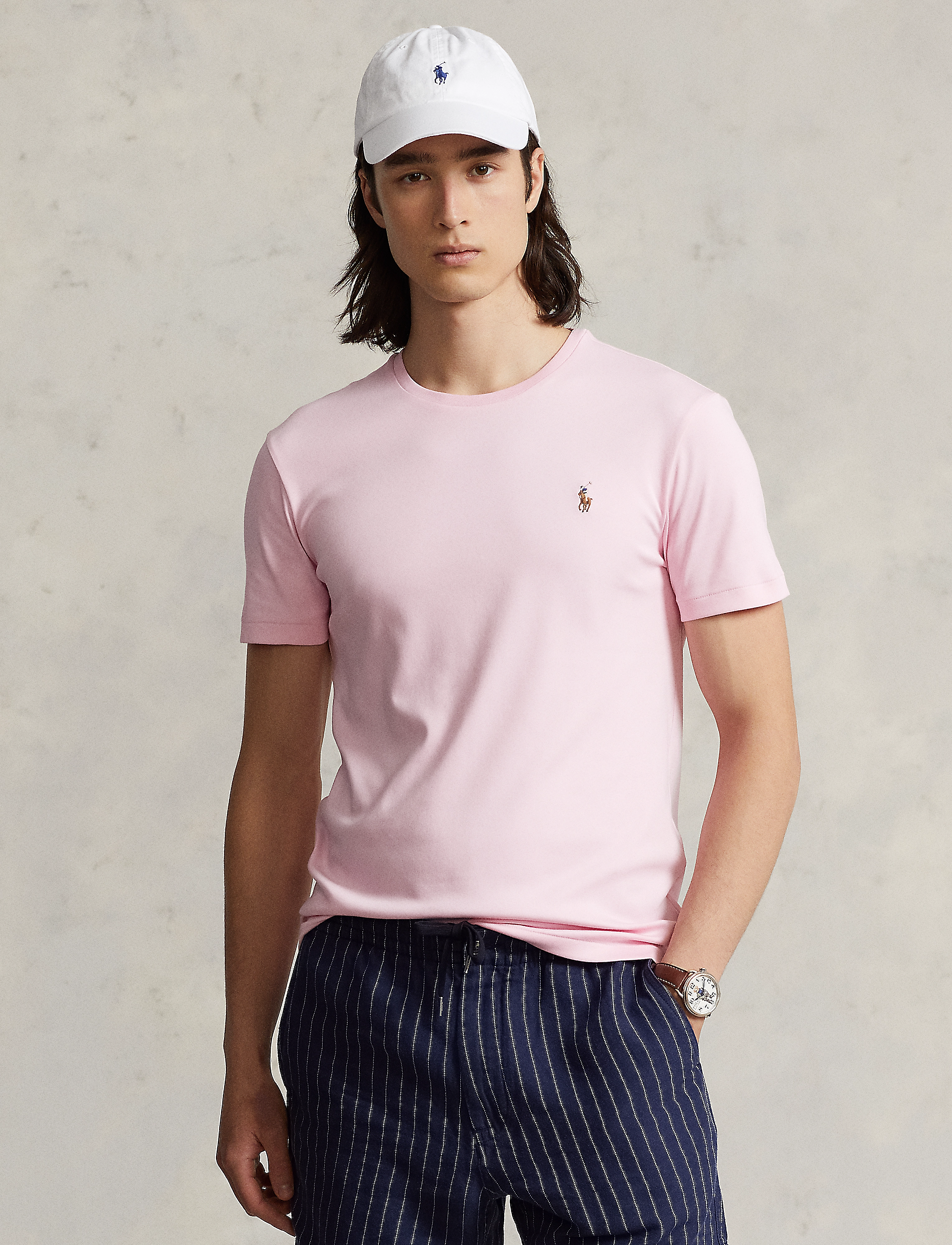 Polo Ralph Lauren PIMA POLO-SSL-TSH - Tøj - CARMEL PINK / pink/rose