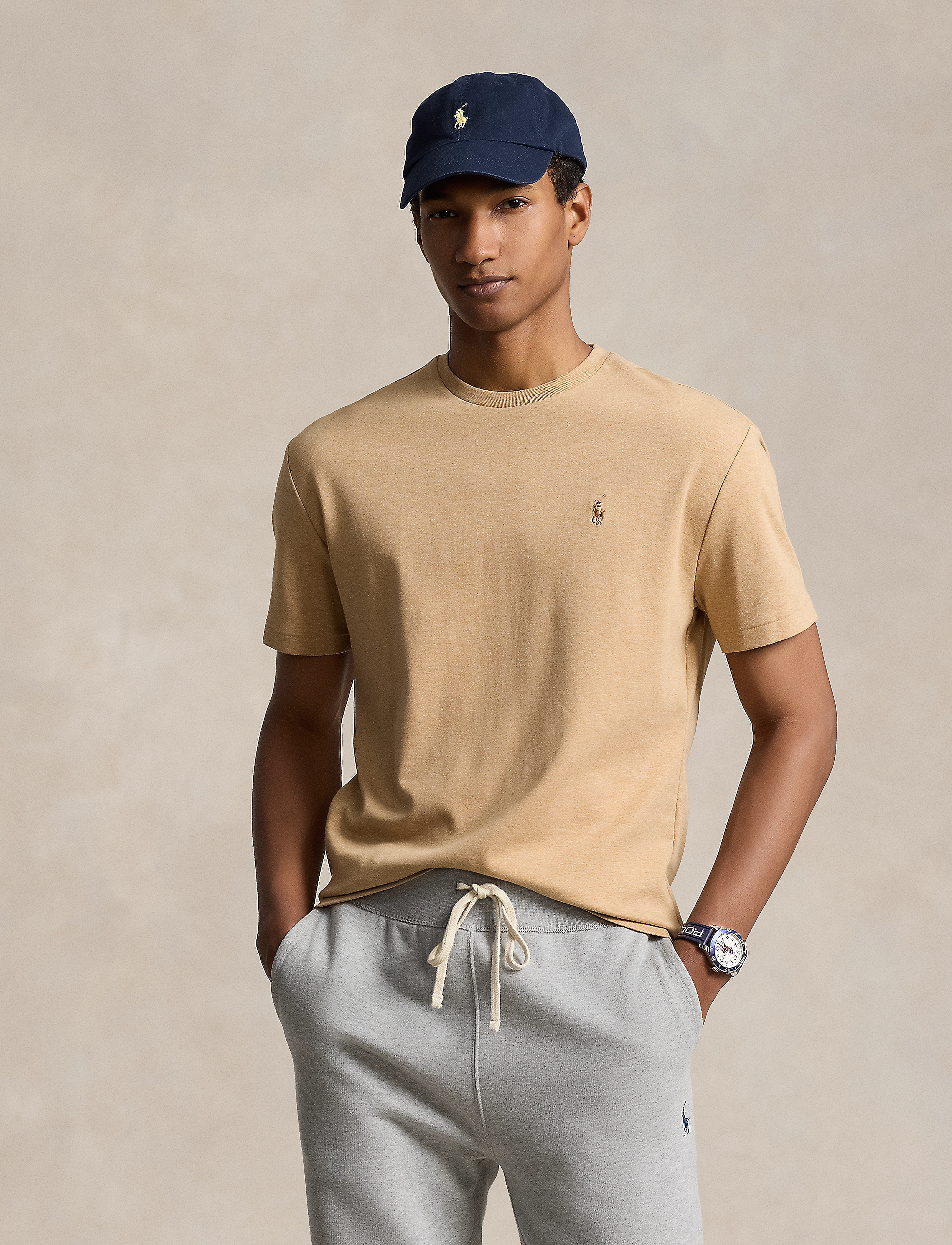 Polo Ralph Lauren PIMA POLO-SSL-TSH - T-särgid - CLASSIC CAMEL HEA / beige