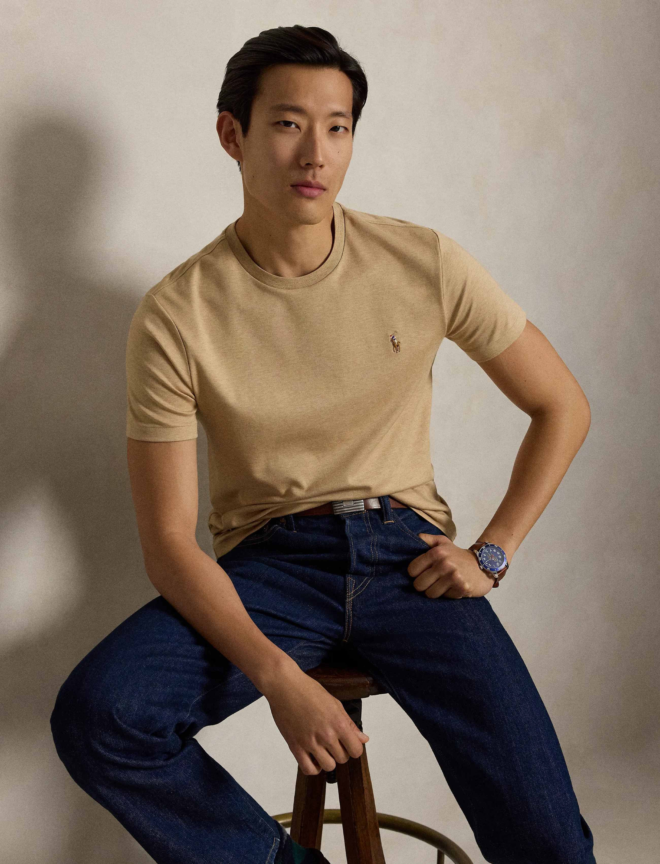 Polo Ralph Lauren - PIMA POLO-SSL-TSH - lühikeste varrukatega t-särgid - classic camel hea - 5