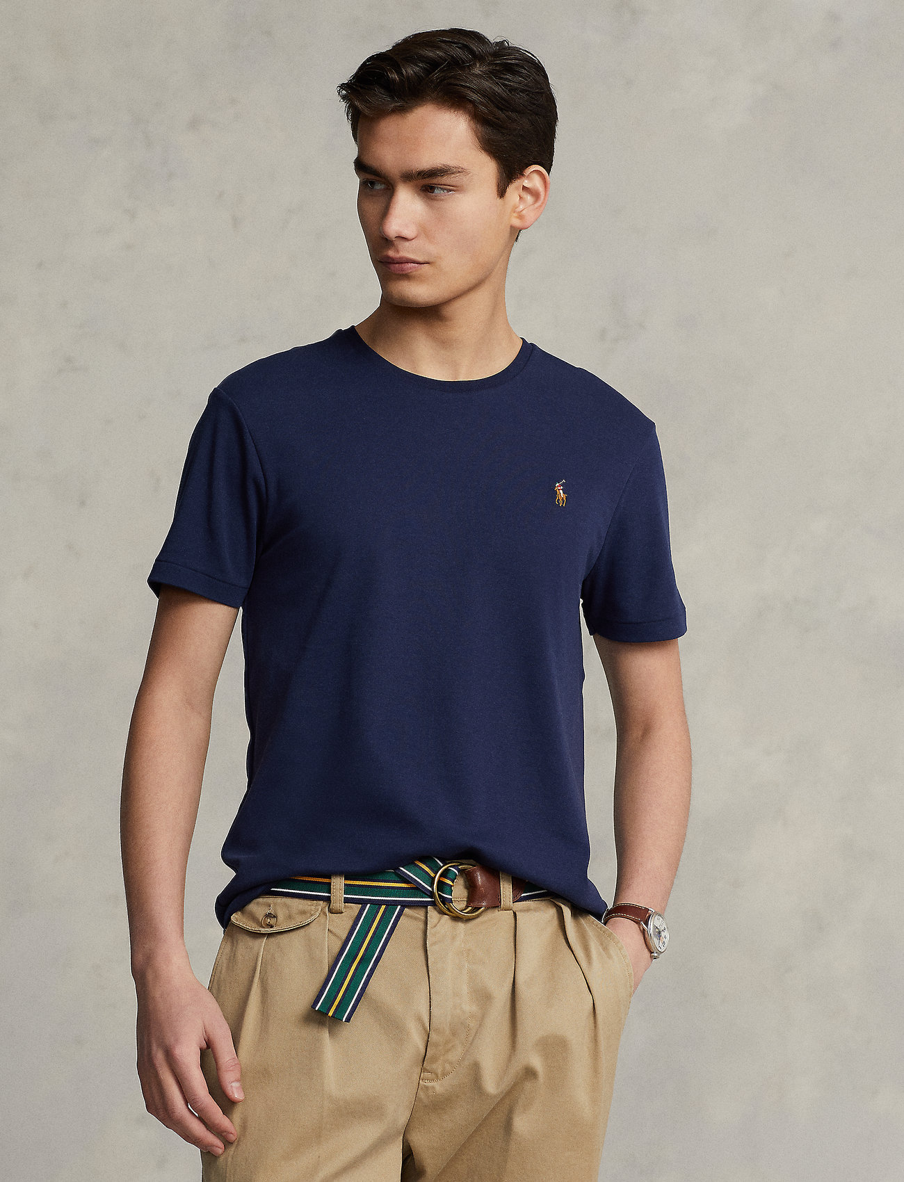 Polo Ralph Lauren - Custom Slim Fit Soft Cotton T-Shirt - short-sleeved t-shirts - refined navy - 0