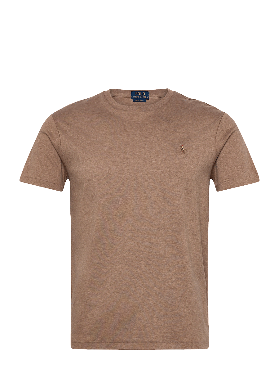 Polo Ralph Lauren - Custom Slim Fit Soft Cotton T-Shirt - kurzärmelig - grey cloud heathe - 0
