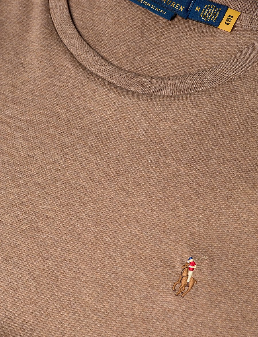 Polo Ralph Lauren - Custom Slim Fit Soft Cotton T-Shirt - kurzärmelig - grey cloud heathe - 2