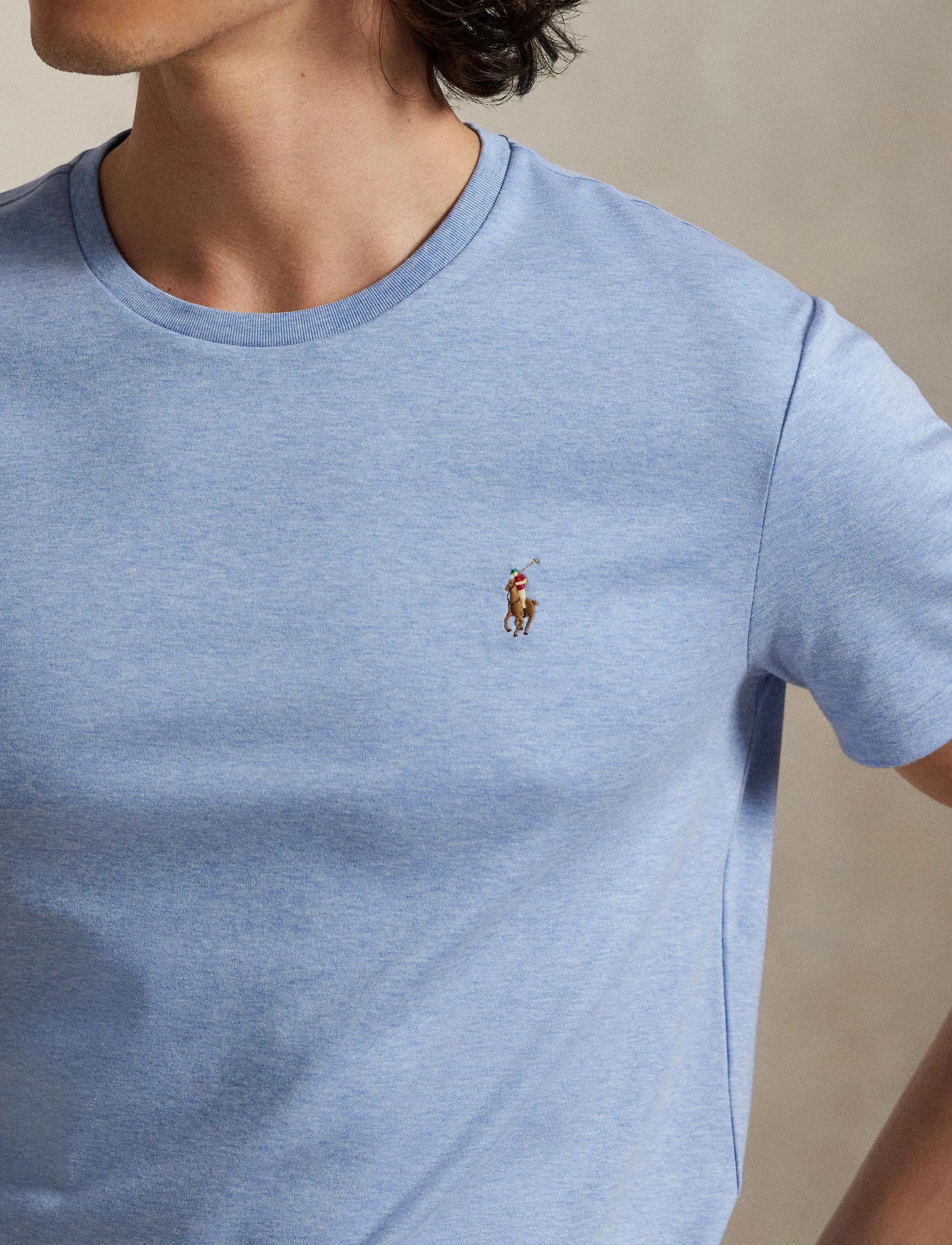 Polo Ralph Lauren - Custom Slim Fit Soft Cotton T-Shirt - kurzärmelig - isle heather - 4