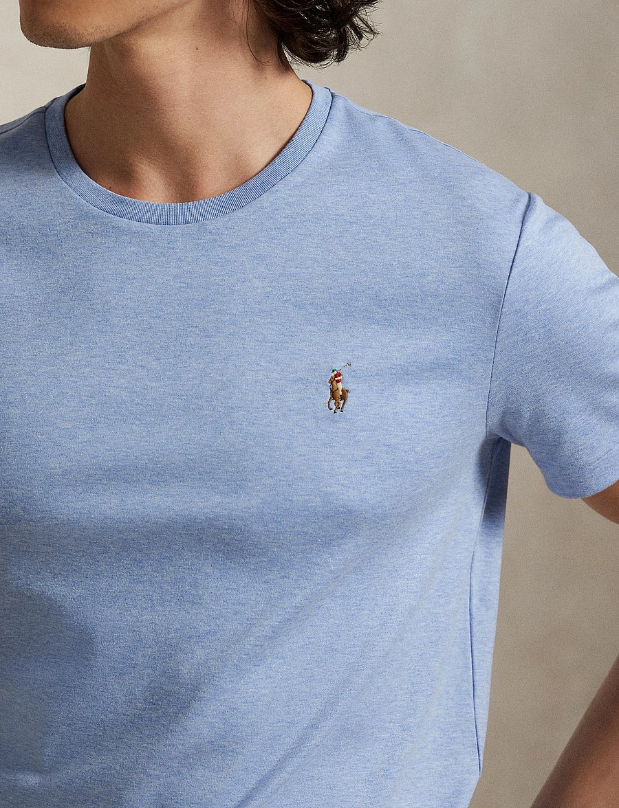 Polo Ralph Lauren - Custom Slim Fit Soft Cotton T-Shirt - kurzärmelig - isle heather - 4