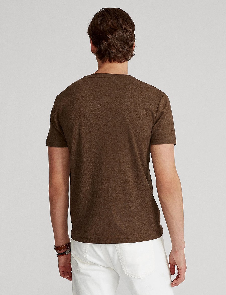 Polo Ralph Lauren - Custom Slim Fit Soft Cotton T-Shirt - short-sleeved t-shirts - nutmeg brown heat - 3