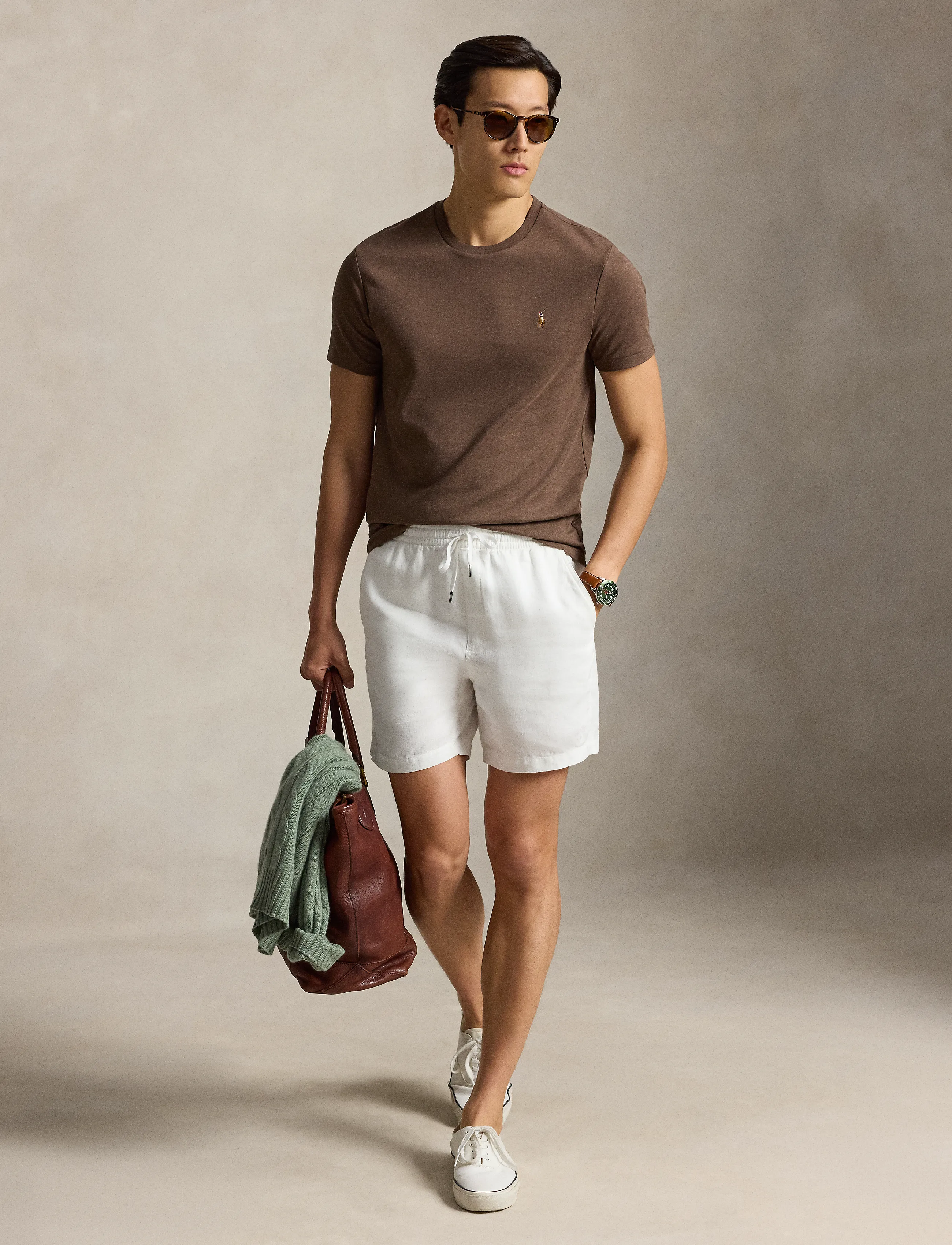Polo Ralph Lauren - Custom Slim Fit Soft Cotton T-Shirt - kurzärmelig - nutmeg brown heat - 4