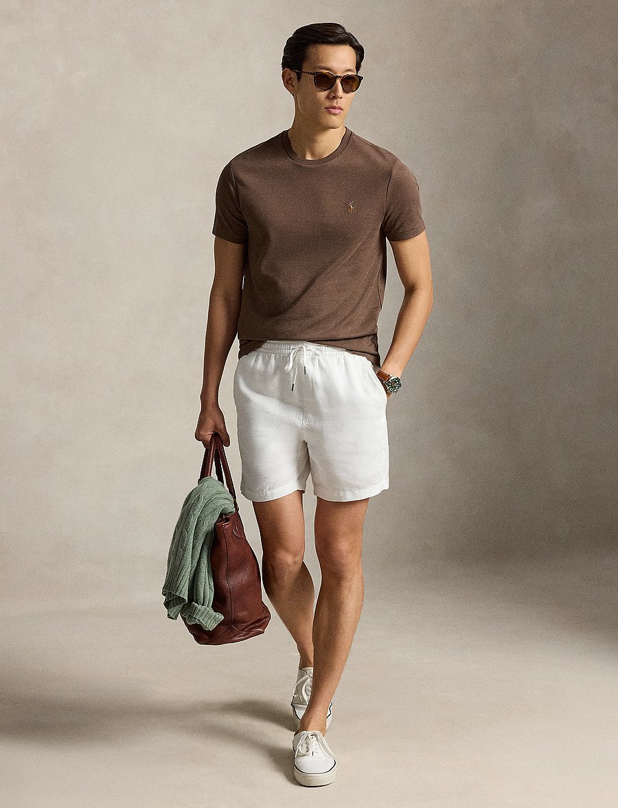Polo Ralph Lauren - Custom Slim Fit Soft Cotton T-Shirt - short-sleeved t-shirts - nutmeg brown heat - 4