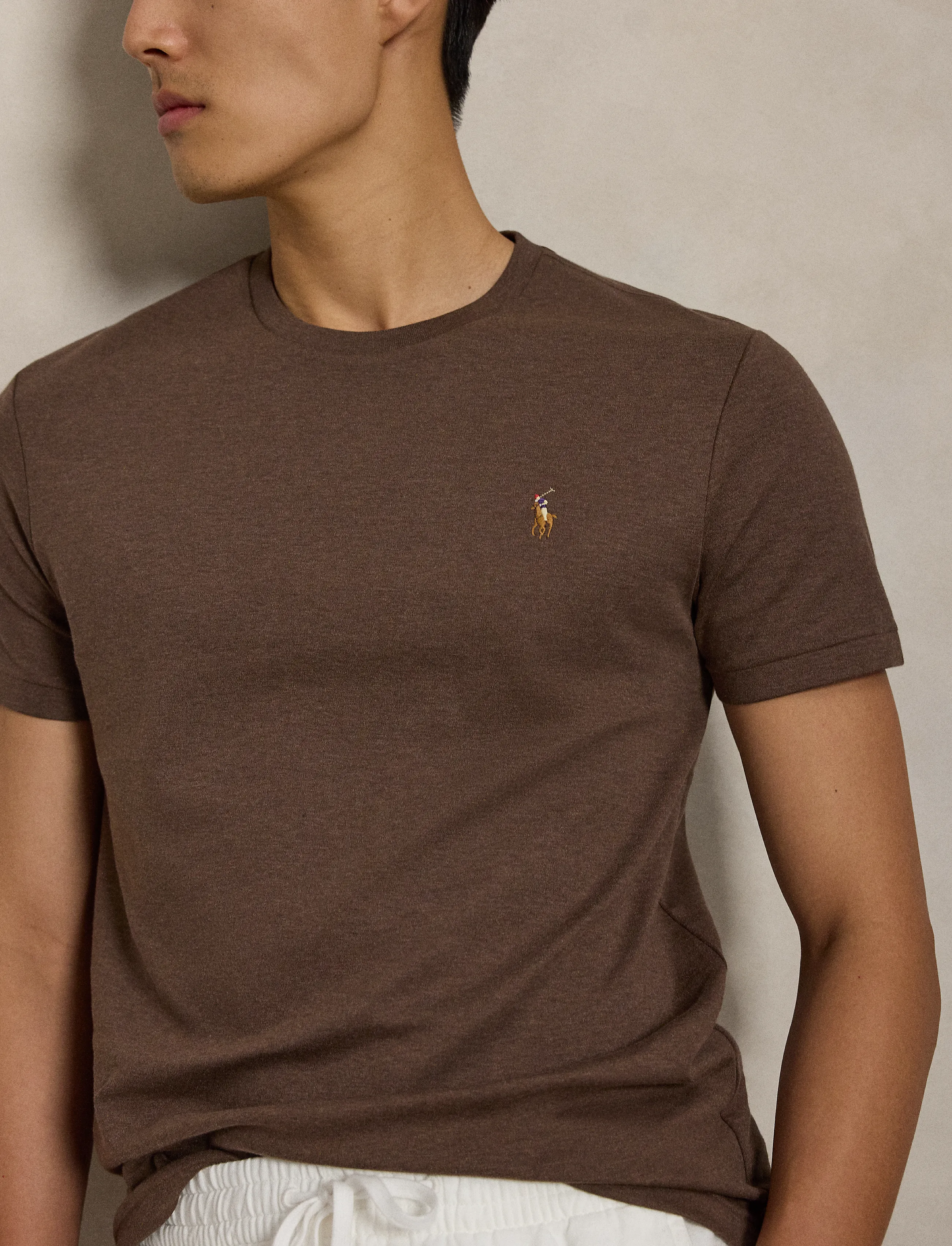 Polo Ralph Lauren - Custom Slim Fit Soft Cotton T-Shirt - kurzärmelig - nutmeg brown heat - 5