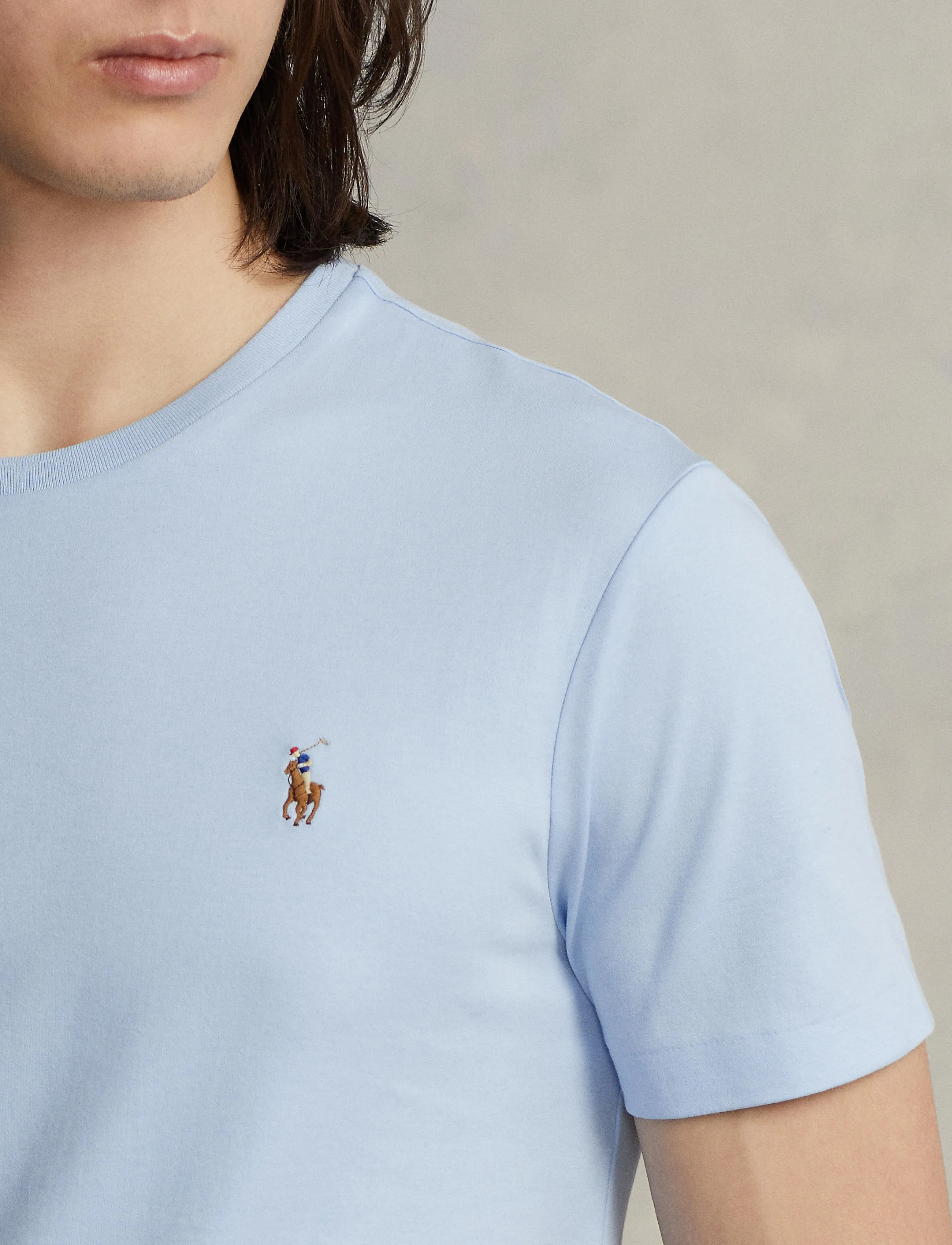 Polo Ralph Lauren - PIMA POLO-SSL-TSH - short-sleeved t-shirts - office blue - 5