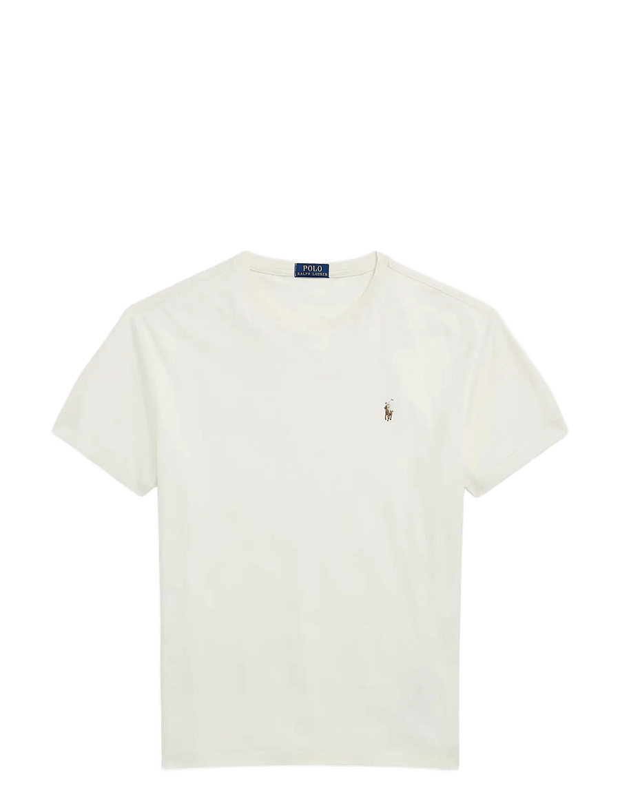 Polo Ralph Lauren - Custom Slim Fit Soft Cotton T-Shirt - kurzärmelig - pale cream - 1