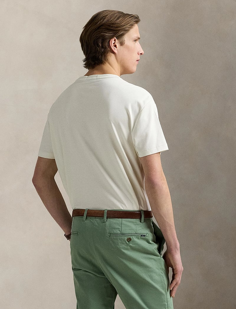 Polo Ralph Lauren - Custom Slim Fit Soft Cotton T-Shirt - kortärmade t-shirts - pale cream - 2