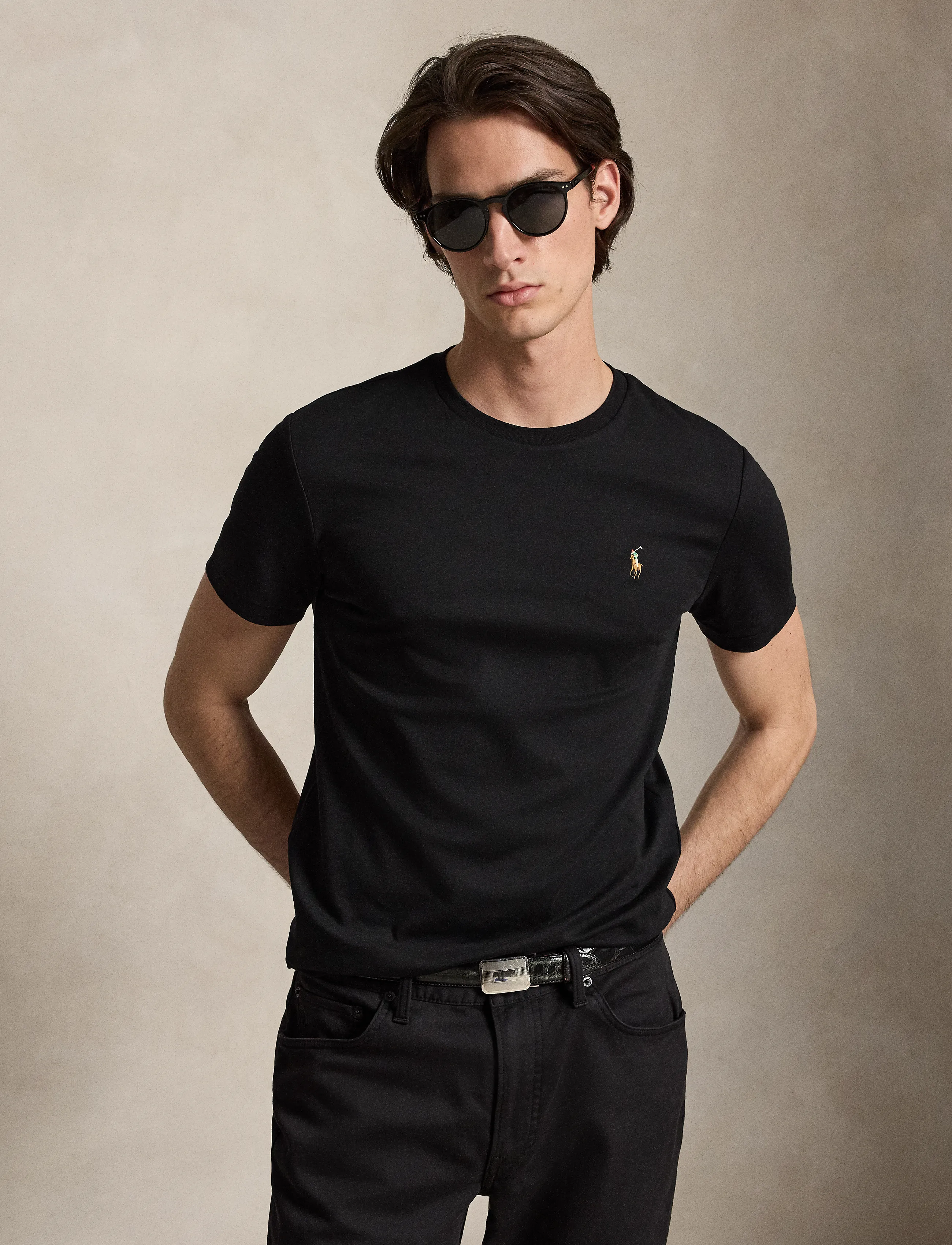 Polo Ralph Lauren - Custom Slim Fit Soft Cotton T-Shirt - lühikeste varrukatega t-särgid - polo black - 5