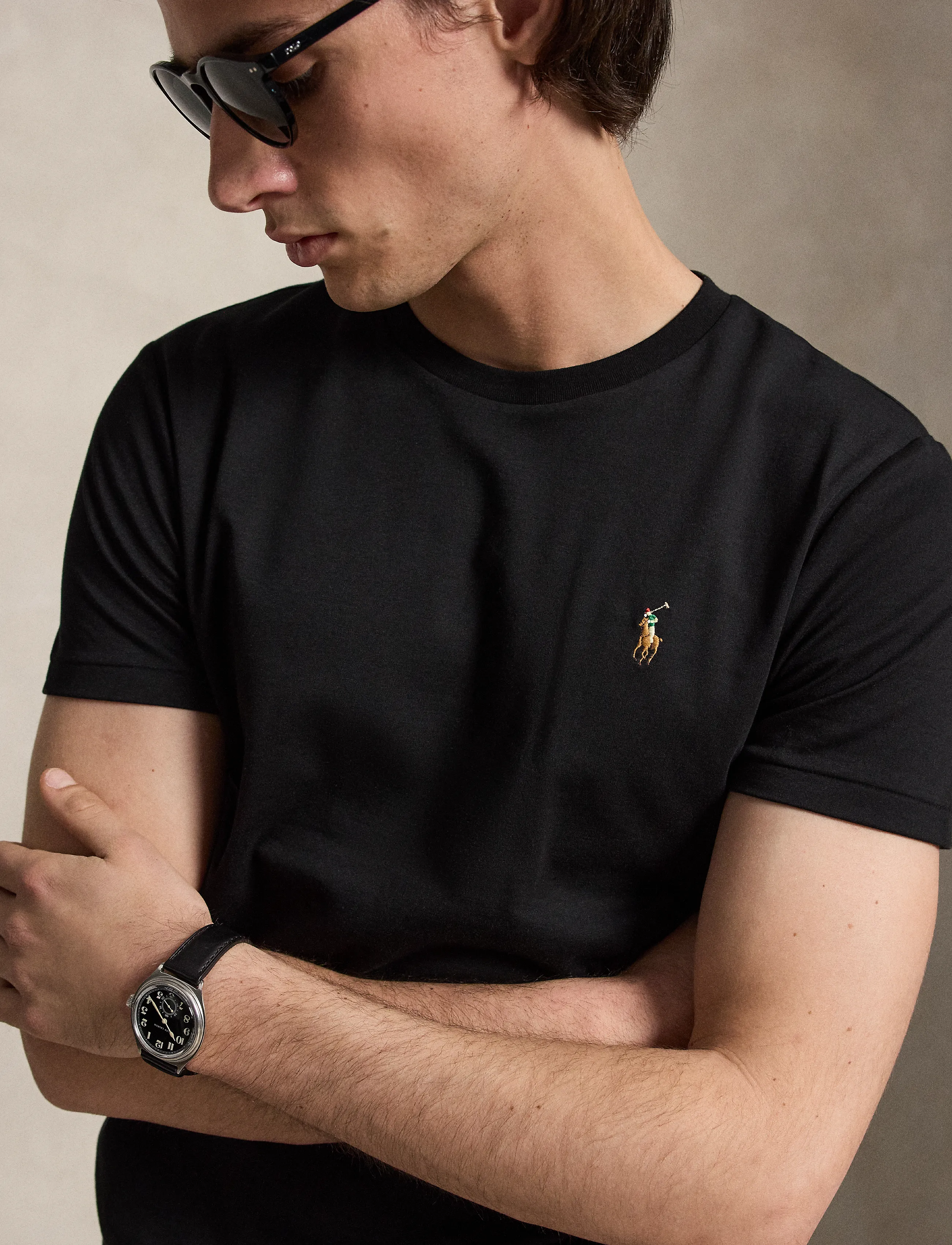 Polo Ralph Lauren - PIMA POLO-SSL-TSH - short-sleeved t-shirts - polo black - 5