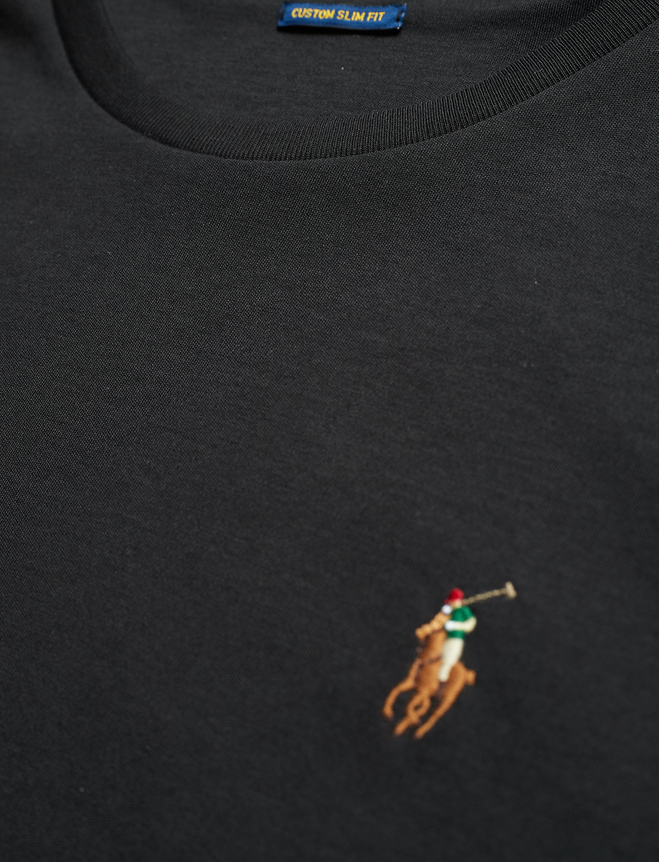 Polo Ralph Lauren - Custom Slim Fit Soft Cotton T-Shirt - t-krekli ar īsām piedurknēm - polo black - 3