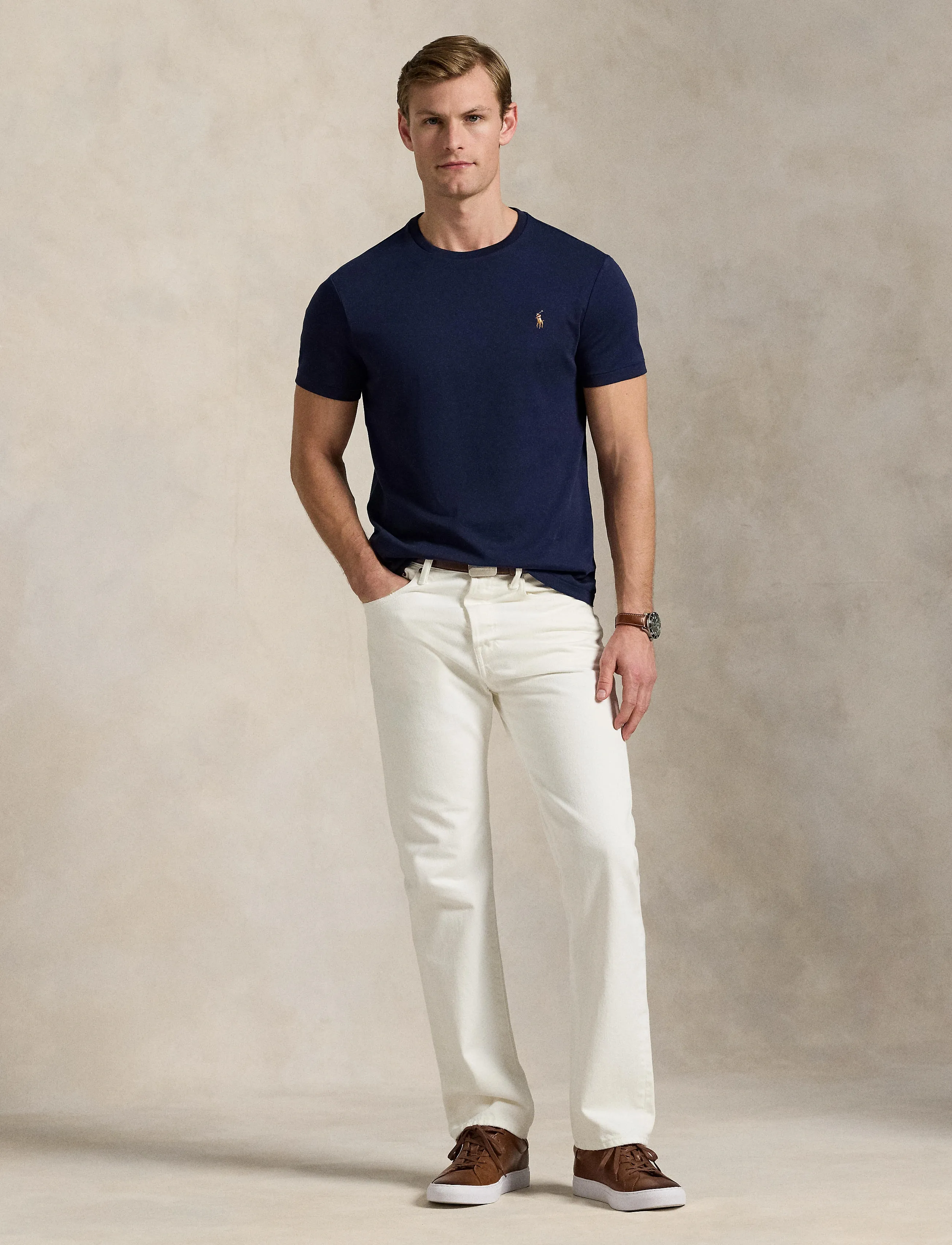Polo Ralph Lauren PIMA POLO-SSL-TSH - T-särgid - REFINED NAVY / blue
