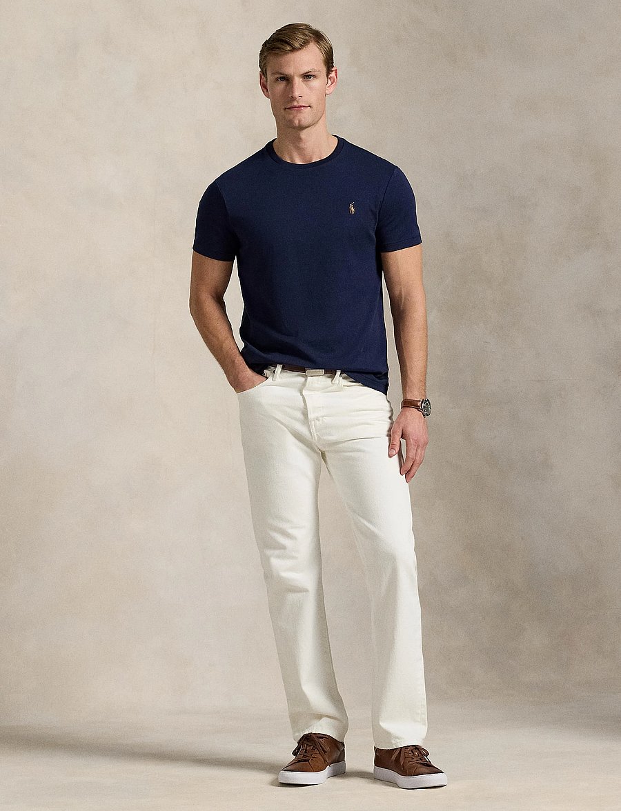 Polo Ralph Lauren - Custom Slim Fit Soft Cotton T-Shirt - kortärmade t-shirts - refined navy - 0