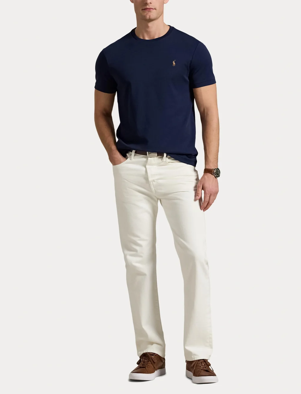Polo Ralph Lauren - Custom Slim Fit Soft Cotton T-Shirt - kortärmade t-shirts - refined navy - 4