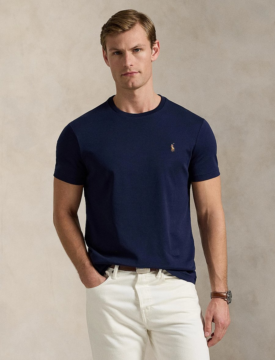 Polo Ralph Lauren - Custom Slim Fit Soft Cotton T-Shirt - kortärmade t-shirts - refined navy - 5