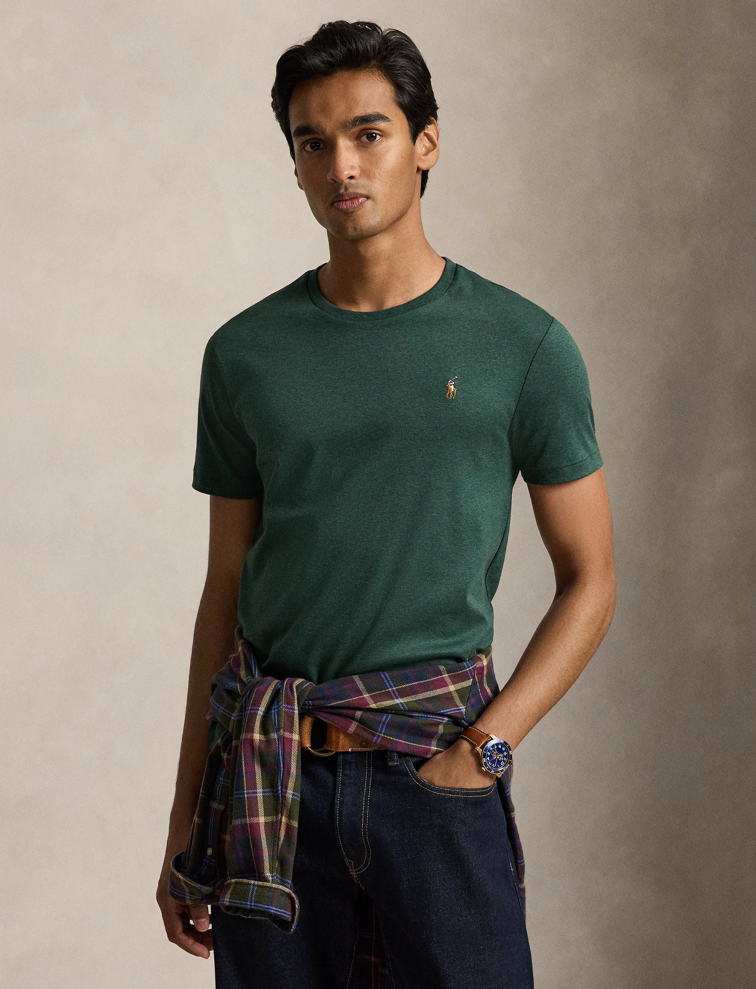 Polo Ralph Lauren Custom Slim Fit Soft Cotton T-Shirt - Kurzärmelige T-Shirts - SCOTCH PINE HEATH / green