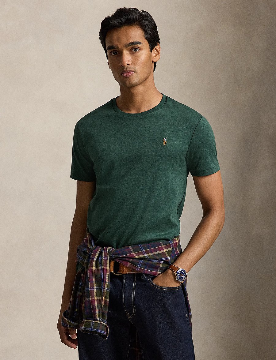 Polo Ralph Lauren - Custom Slim Fit Soft Cotton T-Shirt - kurzärmelig - scotch pine heath - 0