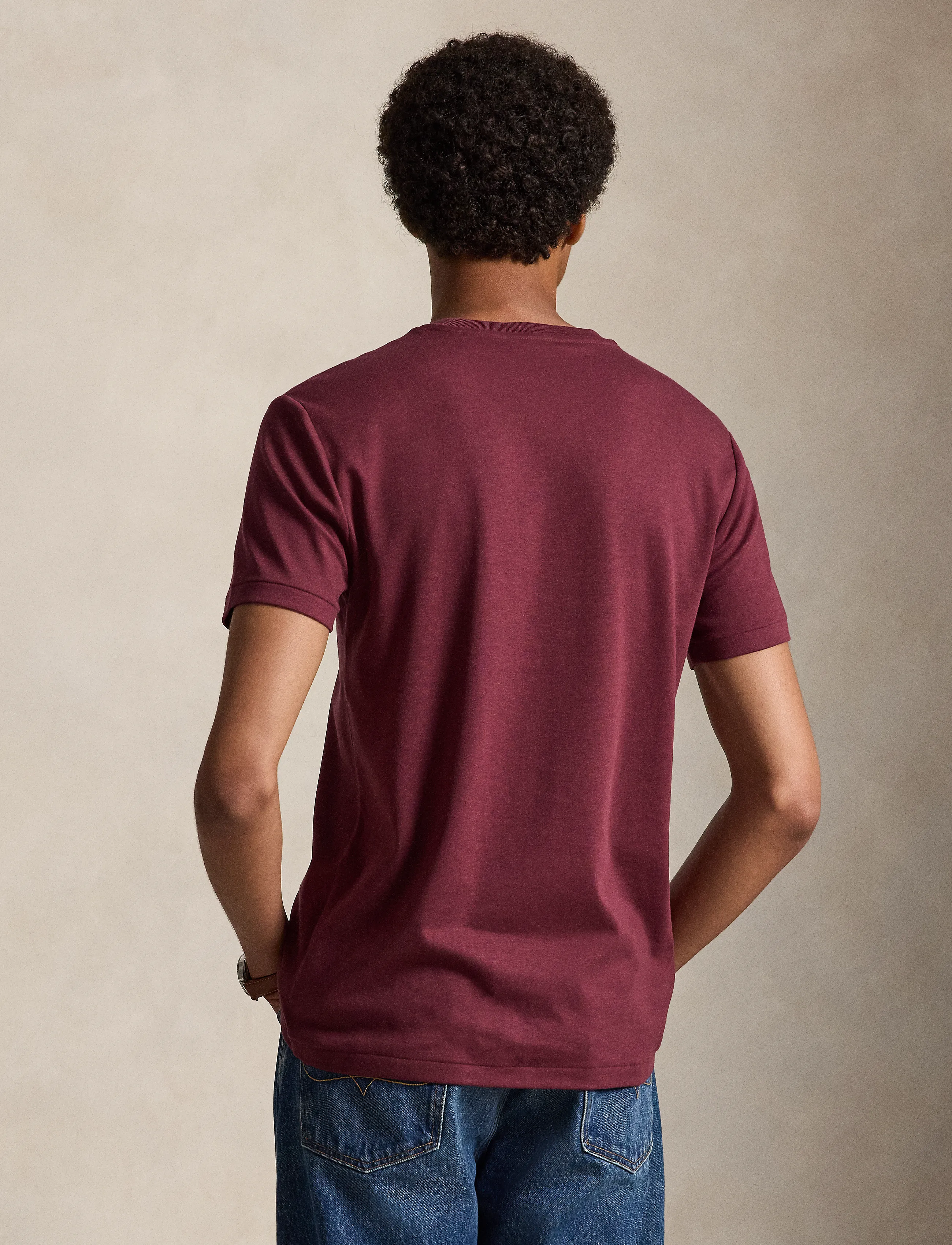 Polo Ralph Lauren - Custom Slim Fit Soft Cotton T-Shirt - kurzärmelig - spring wine heath - 4