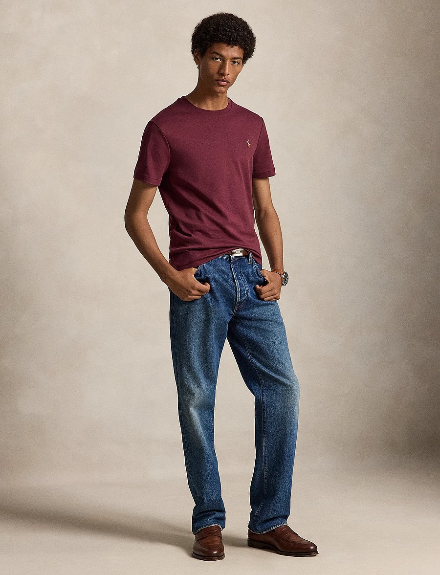Polo Ralph Lauren - Custom Slim Fit Soft Cotton T-Shirt - kurzärmelig - spring wine heath - 5