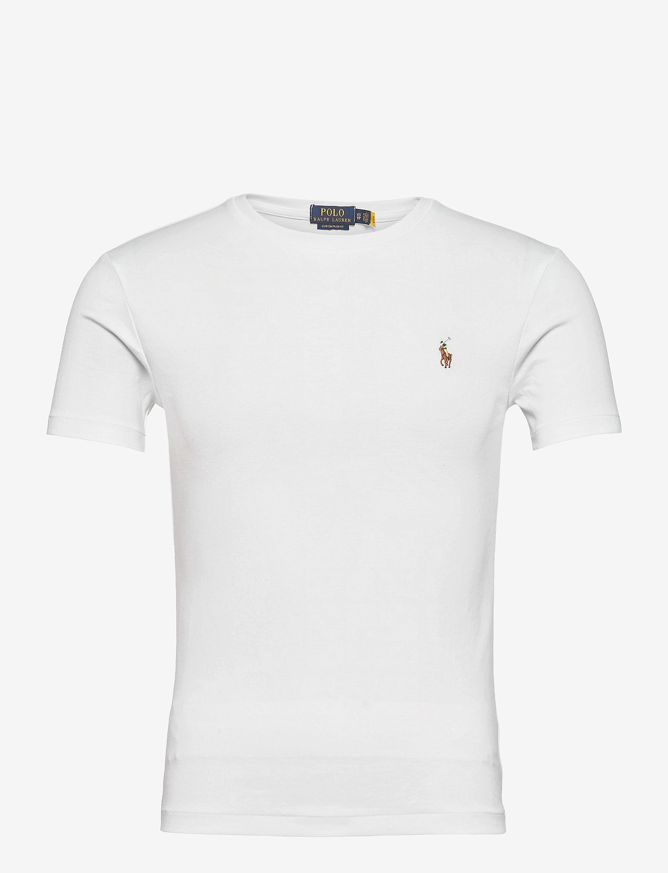 Polo Ralph Lauren - Custom Slim Fit Soft Cotton T-Shirt - lyhythihaiset - white - 1