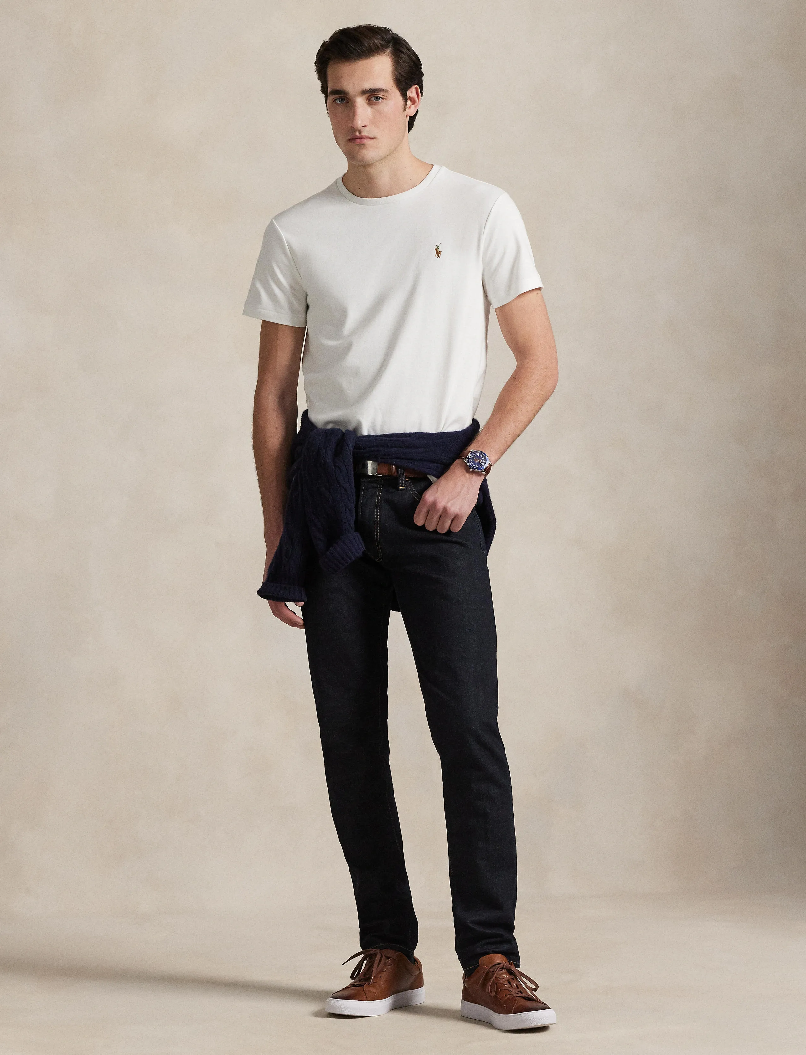 Polo Ralph Lauren Custom Slim Fit Soft Cotton T-Shirt, XXL, T-shirts, Weiß - Short-sleeved, Männerswear