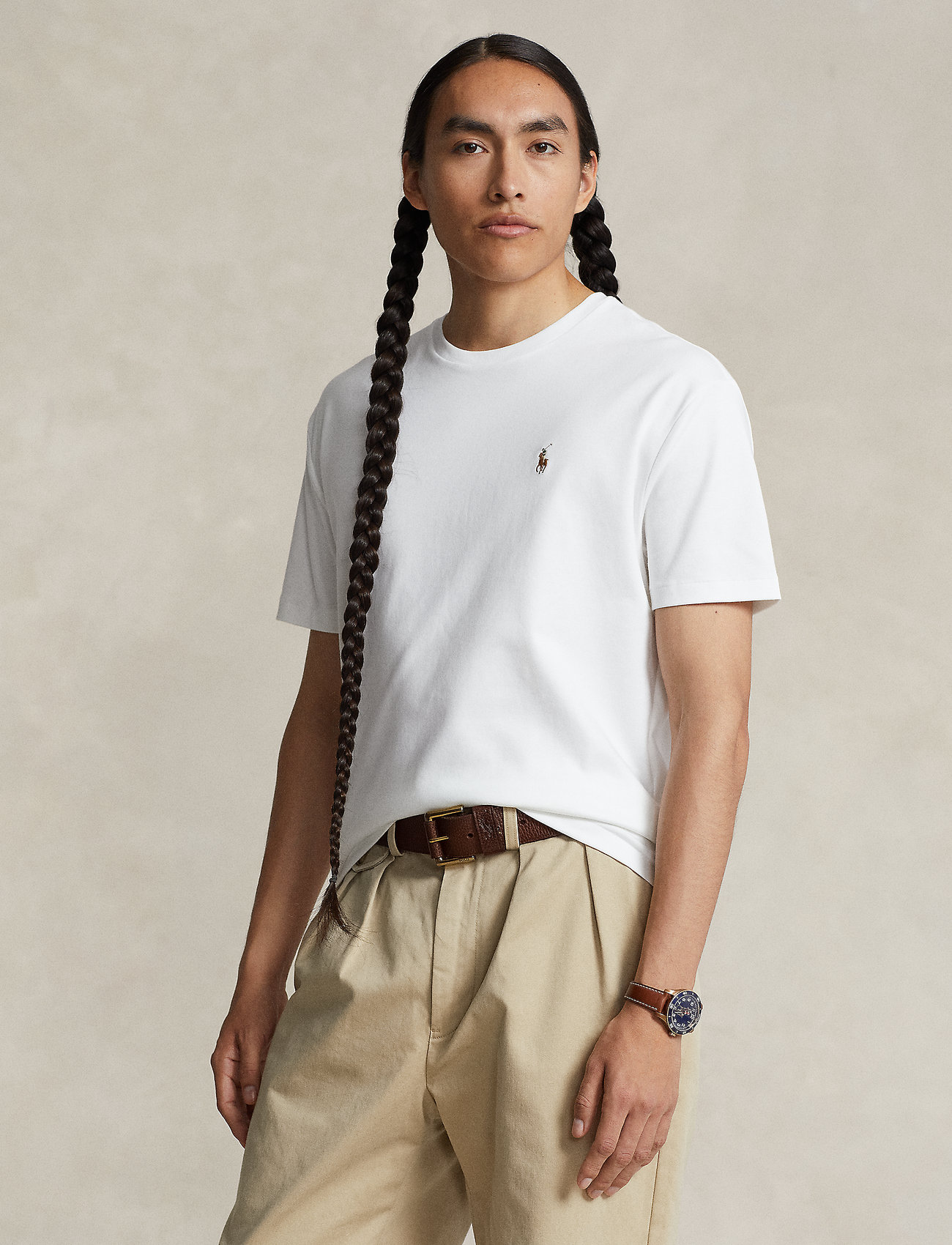 Polo Ralph Lauren - Custom Slim Fit Soft Cotton T-Shirt - t-shirts à manches courtes - white - 0